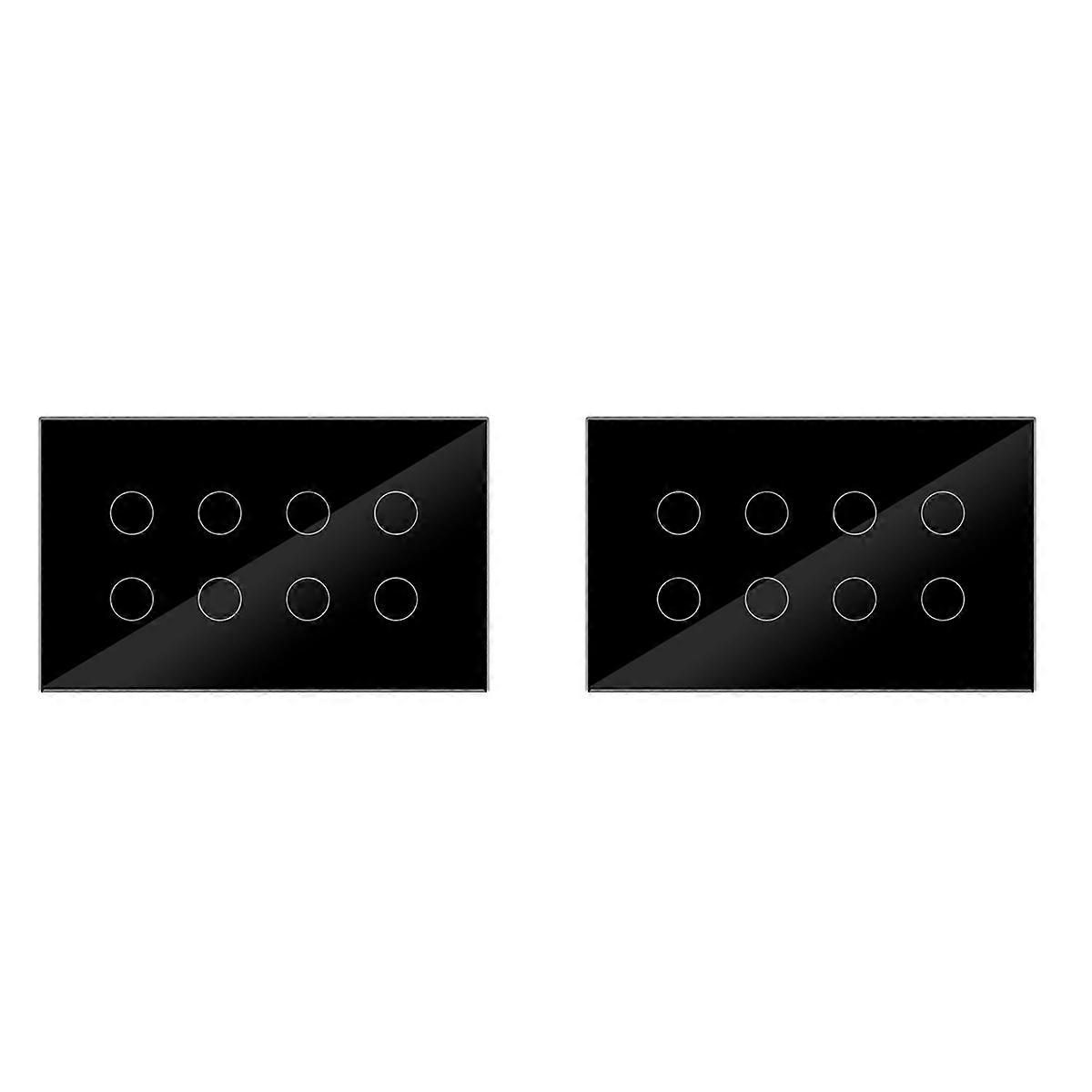 WIFI Smart Touch Lamp Wall Switch 8 Gang for Home Black