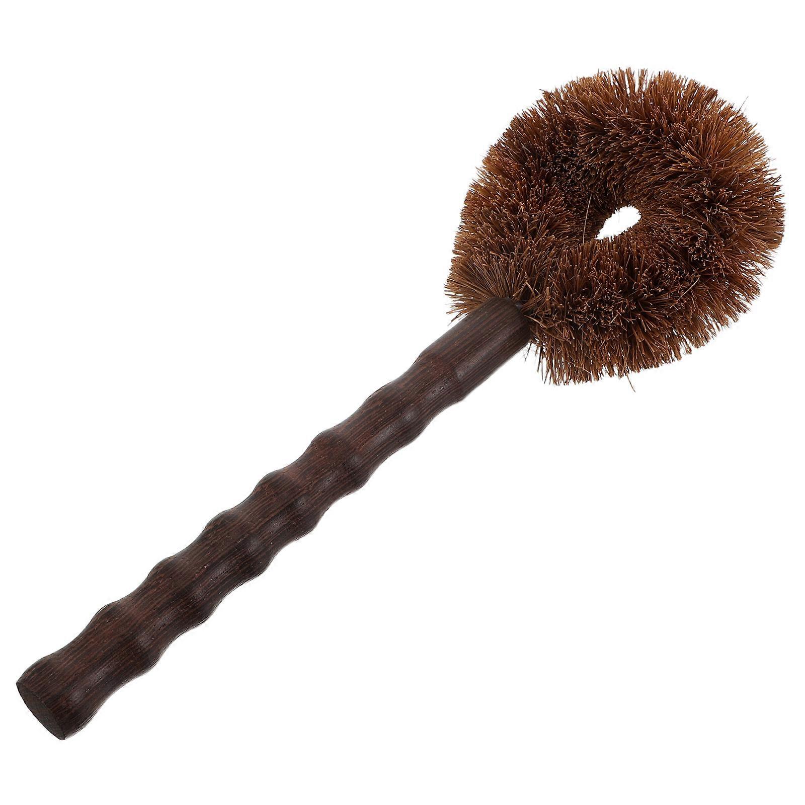 Wood Scrub Brush Handheld Pot Brush for Kitchen Cleaning 2Pcs