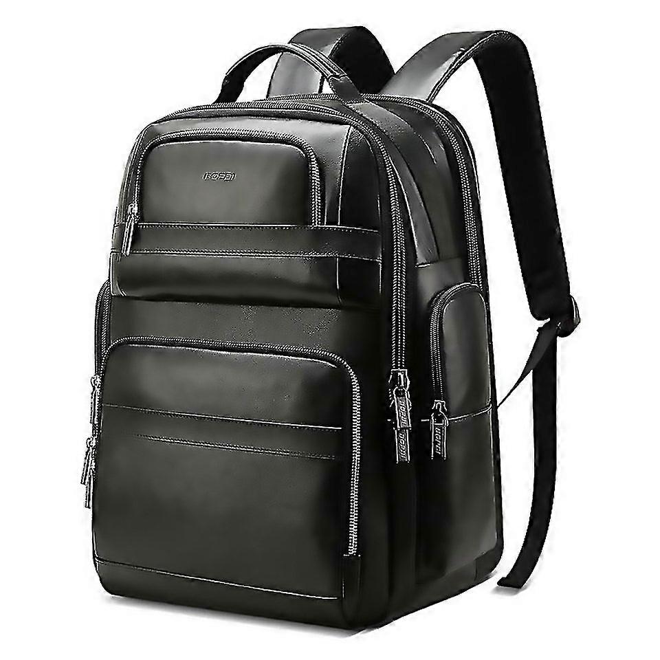 For Bopai 851019811 Large Capacity Antitheft Waterproof Leathar Backpack Laptop Tablet Bag For 156 I