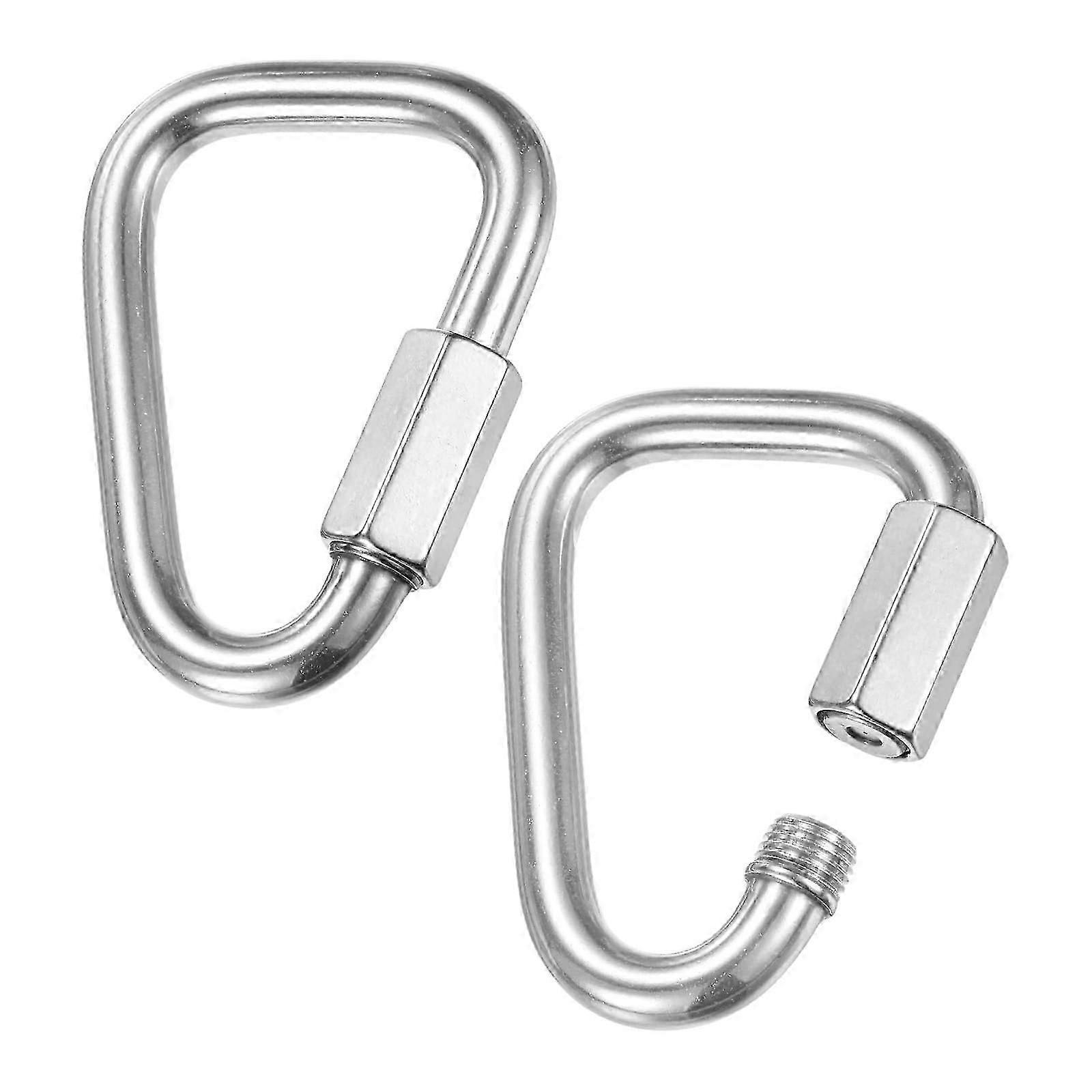 Stainless Steel Quick Chain Link Connector with Triangle Locking for Swings, Camping, and Hiking