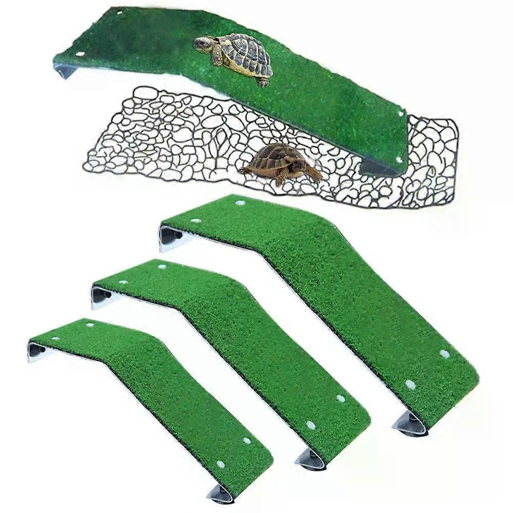 S/M/L Landscaping Reptile Climbing Platform Turtle Basking Aquarium Amphibian Aquatic Climb Tank Staircase Floating Platform
