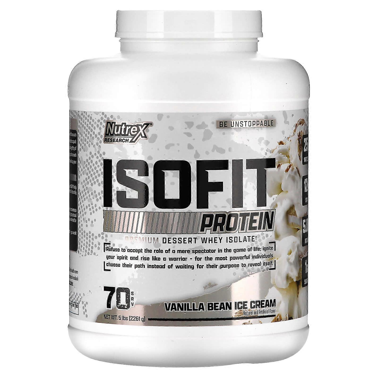IsoFit Protein, Vanilla Bean Ice Cream, 5 lb (2,261 g)