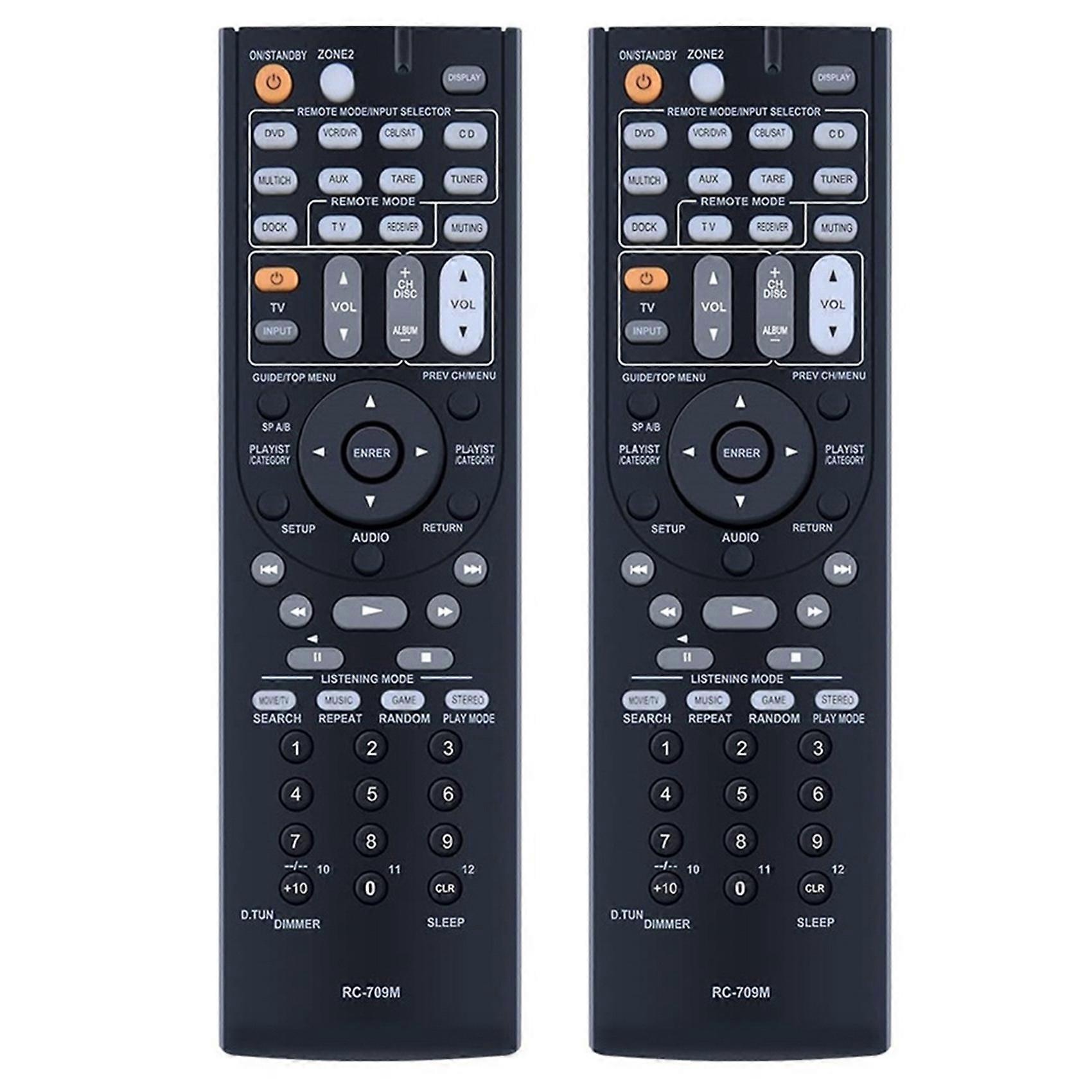 2X RC-709M Remote Control Replacement for Onkyo AV Receiver RC-737M RC-765M TX-SR507 TX-SR606 TX-SR607 TS-XR606