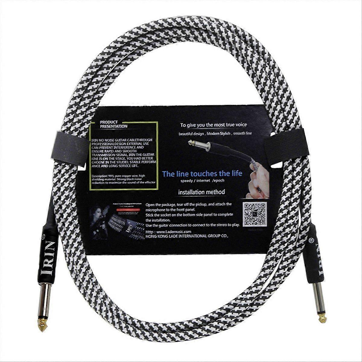 Guitar Musical Instrument Cable Audio Cable Black & White
