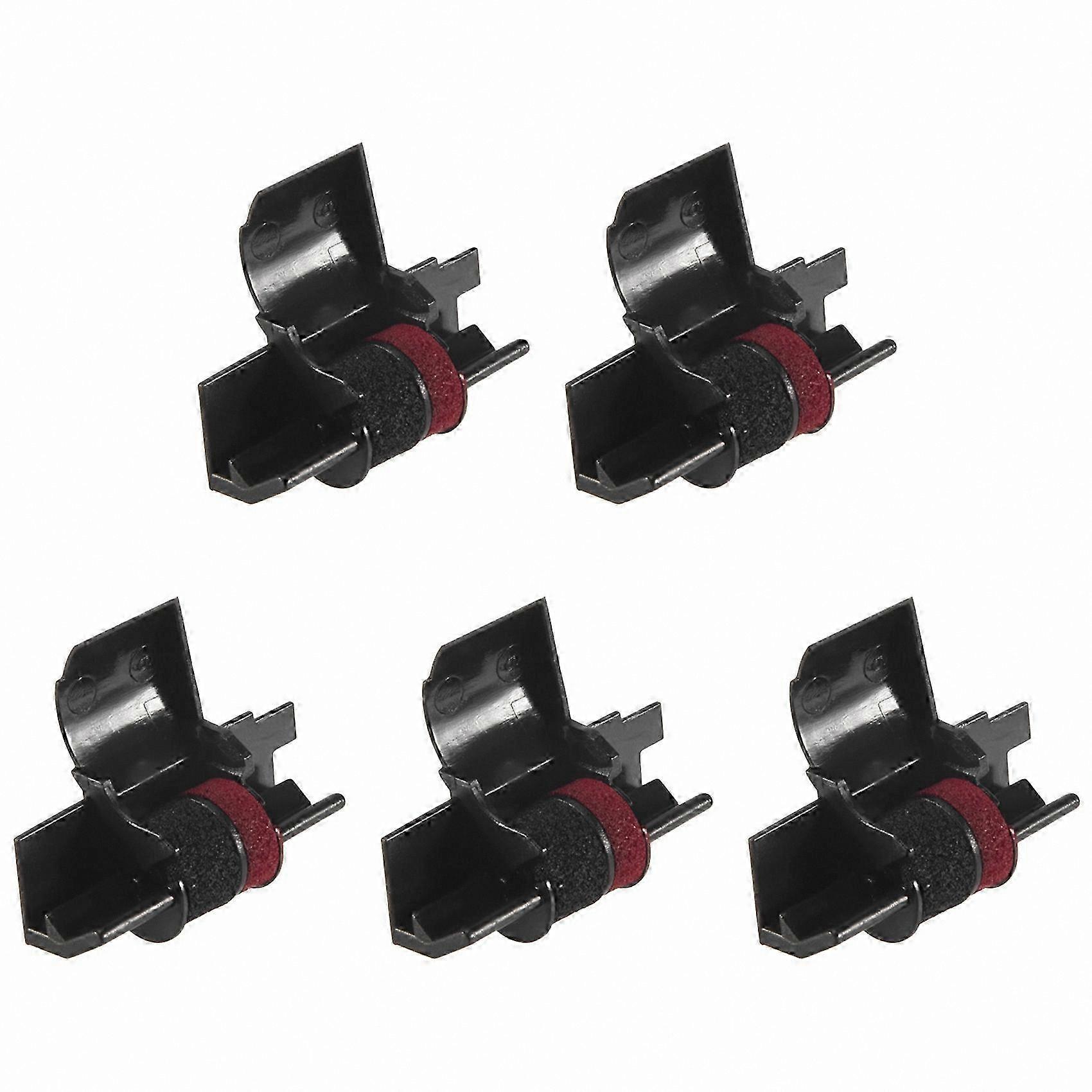 5-Pack Compatible Calculator Printer Ribbons - Dual Color Black & Red Ink Rollers