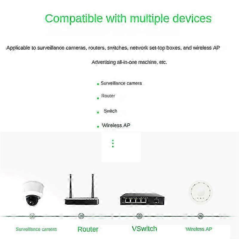 4 Port Gigabit POE Extender 100/1000M Network Switch Extender IEEE802.3Af/At Plug&Play for PoE Switc