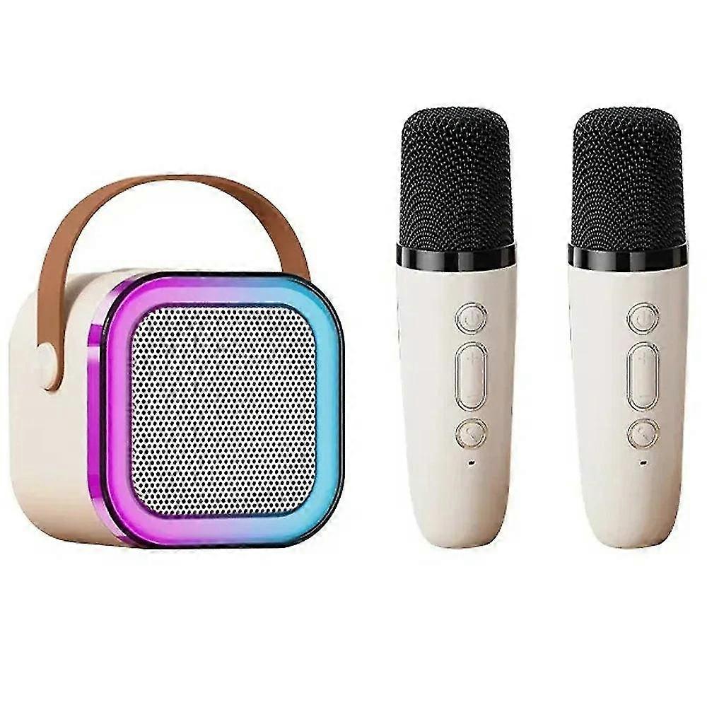 Machine de karaoké pour adultes et enfants Machine de karaoké portable avec 2 microphones Bluetooth sans fil Meilleures réunions de cadeaux 
