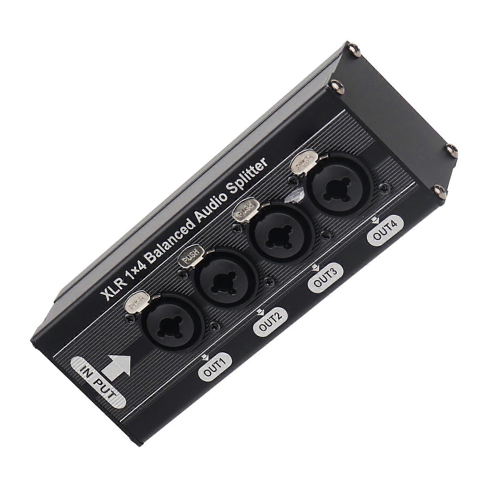 Professional Sound Splitter 1 In 4 Out Electrical Isolation Digital Analog Splitter Balanced Distribution Box