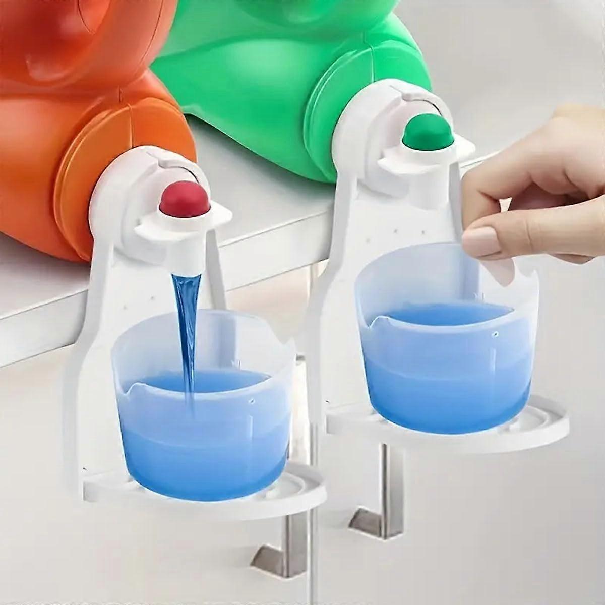 Laundry Detergent Cup Holder 2 Pack Detergent Drip Catcher Universal Compatibility SpaceSaving Foldable Design