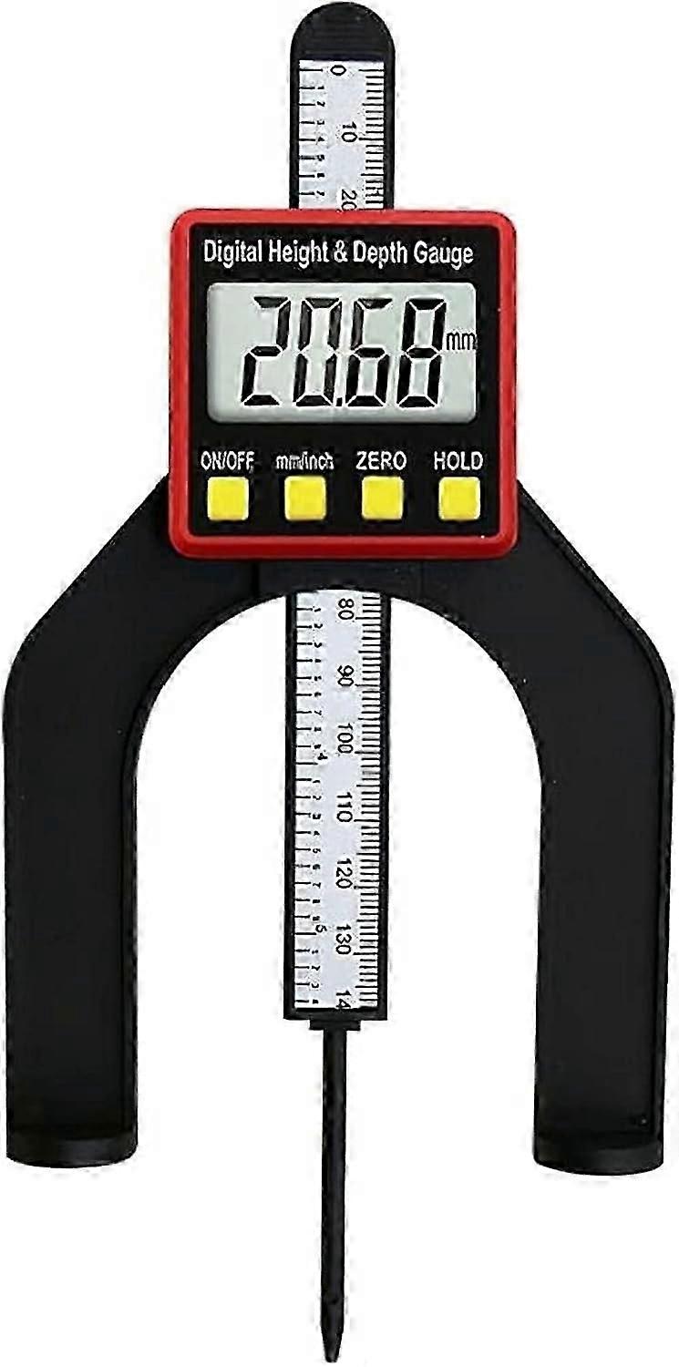 Digital Depth Gauge for Woodworking 2in1 Height Measuring Tool for Setting Rabbet Grooves