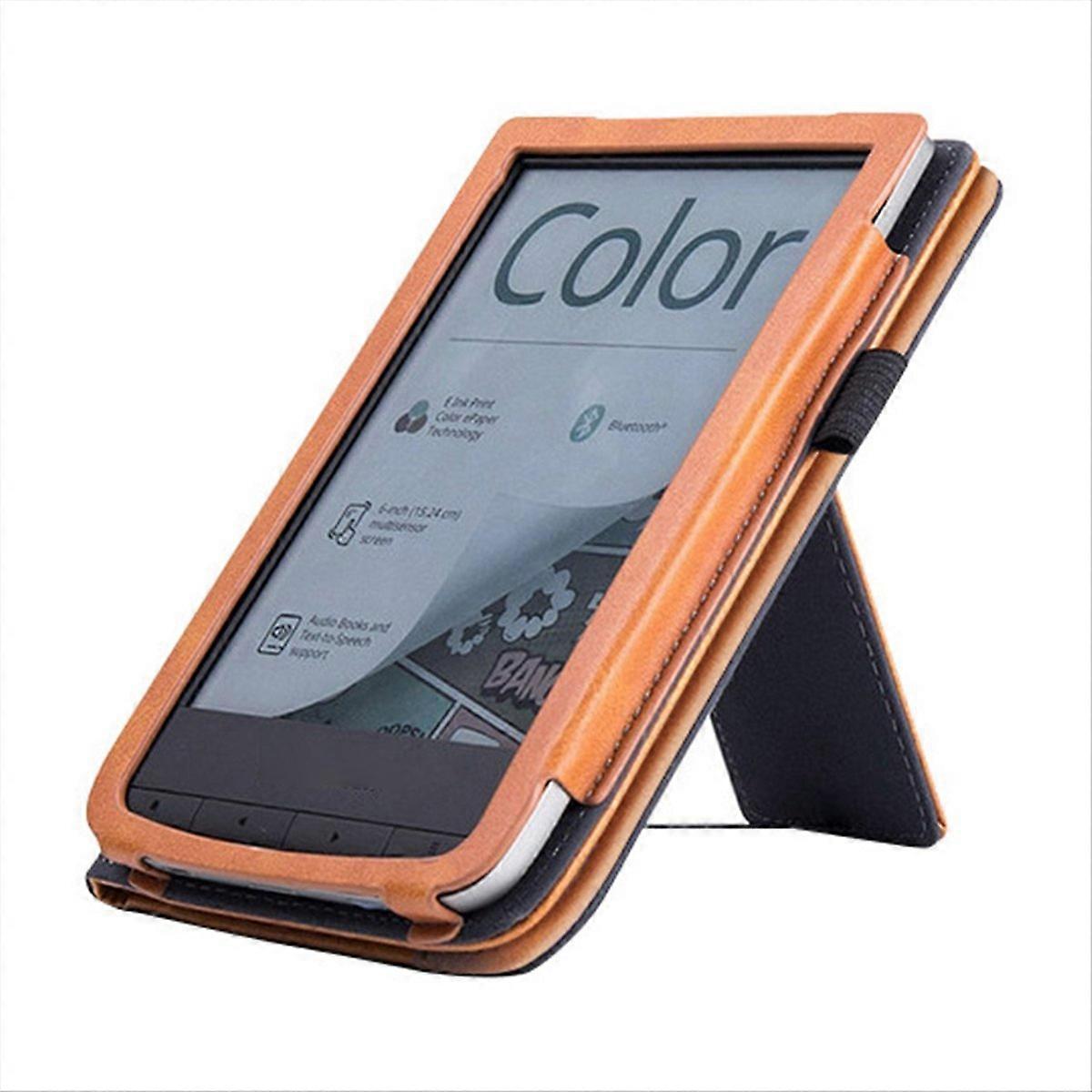 For Pocketbook Touch HD 3 E-Reader Stand Cover Flip PU Case Dark Blue