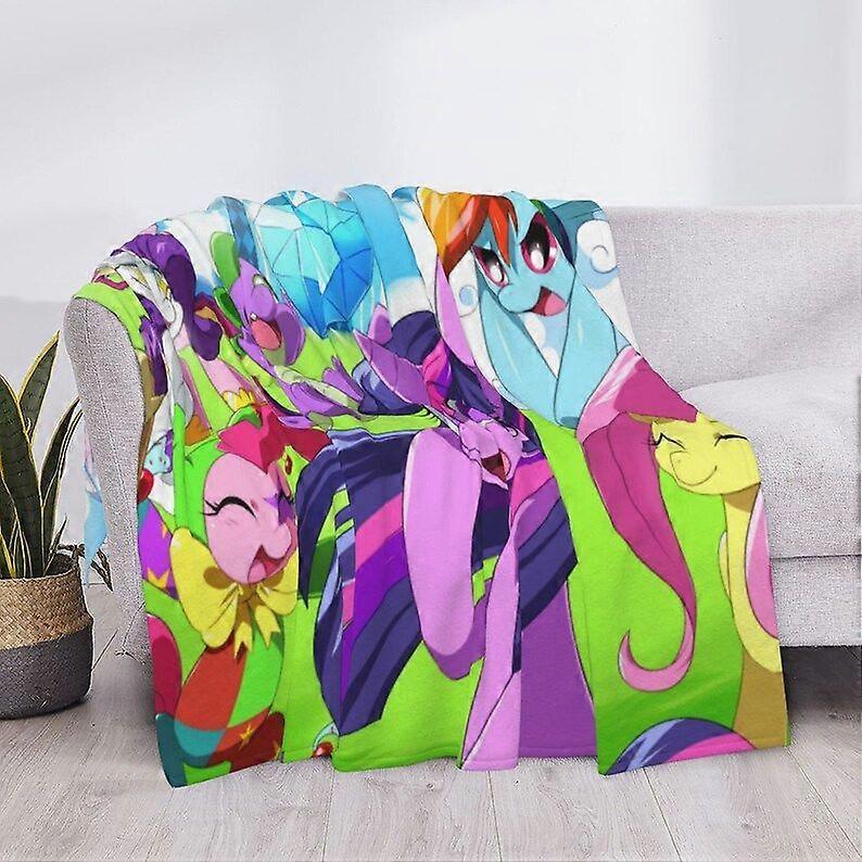 Disney My Little Pony Custom Name Soft Flannel Blanket Throw All Seasons Sofa Warm Blankets For Baby Blanket Nap Comfortable Bedding