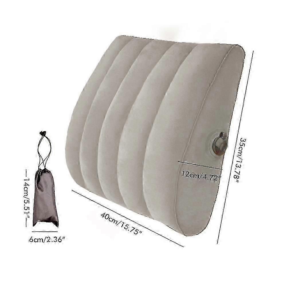 Inflatable Lumbar Support Pillow Portable Back Pillow Lumbar Cushion Adjustable Chair Back Pillow for Lower Back -HK603