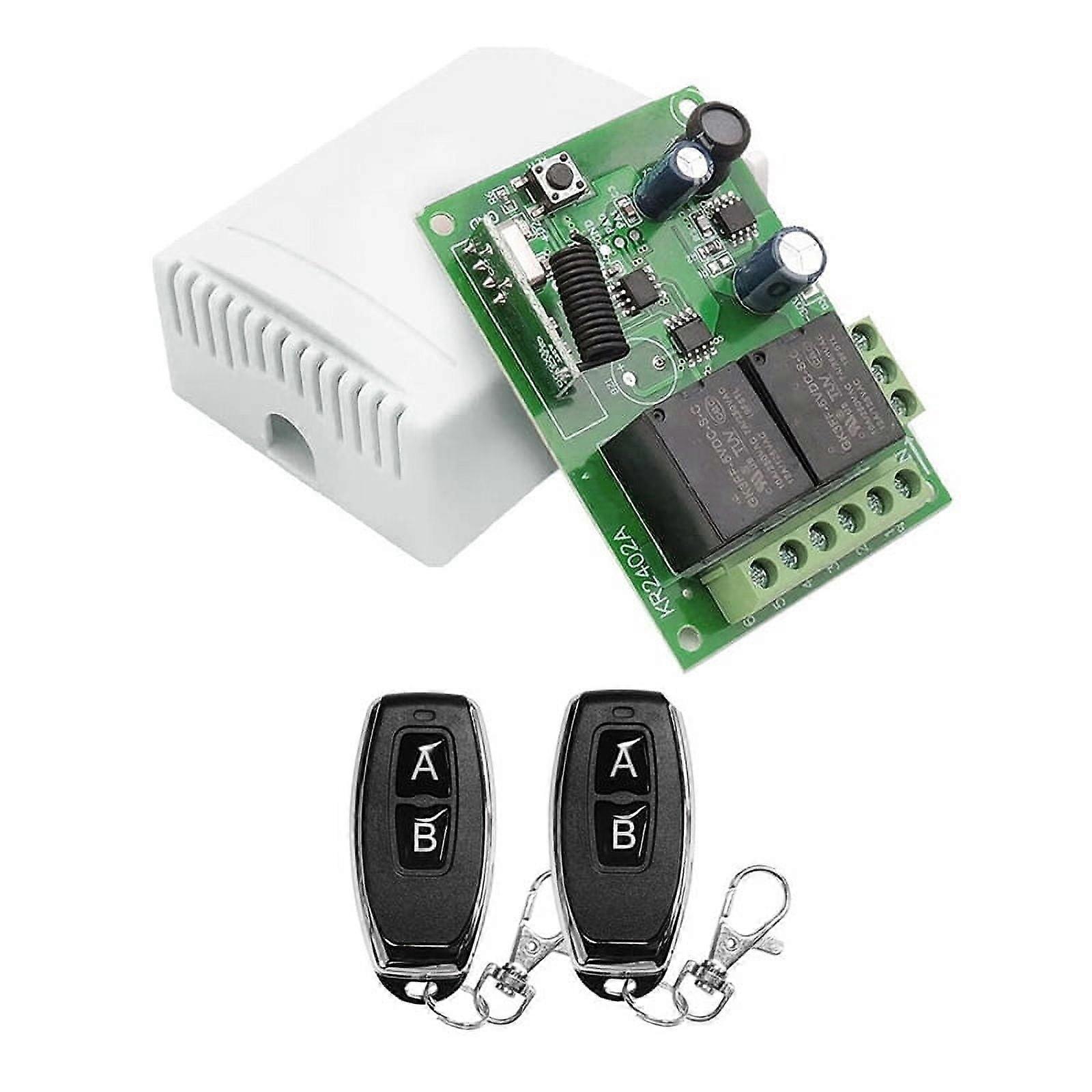 433MHz Remote Control Switch Wireless Relay 2CH Module RF Transmitter DC 5V 12V 24V 30V for Garage Door Light Lamp