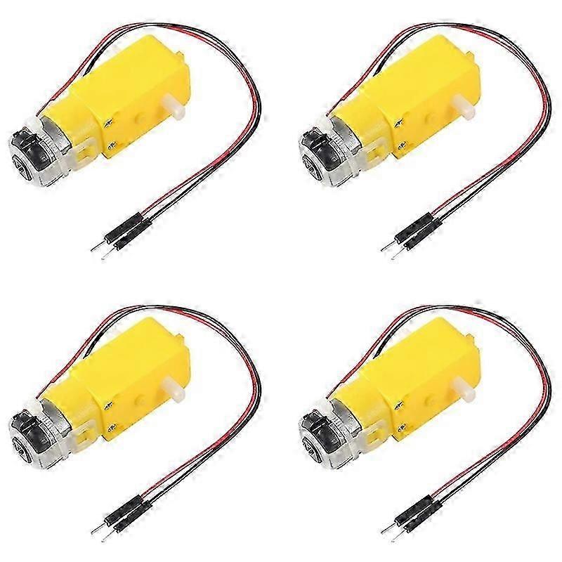 4pcs/lot TT Motor DC Gearbox Motor Dual Shaft 200RPM DC 3-6V Gear Motor Suitable for Arduino DIY Smart Car Robot Motors Kit