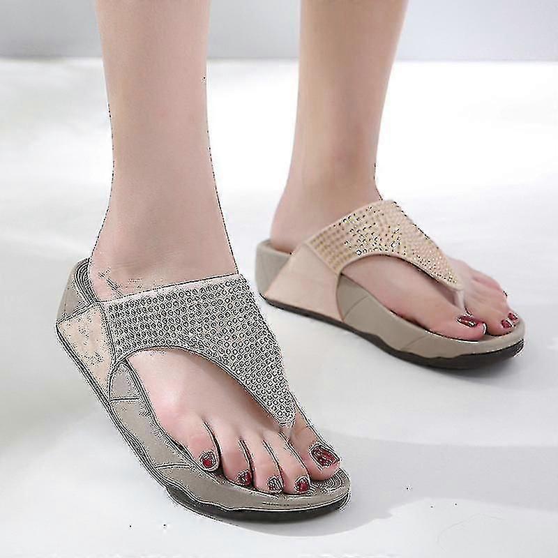 Womens Glitter Toe Post Sls