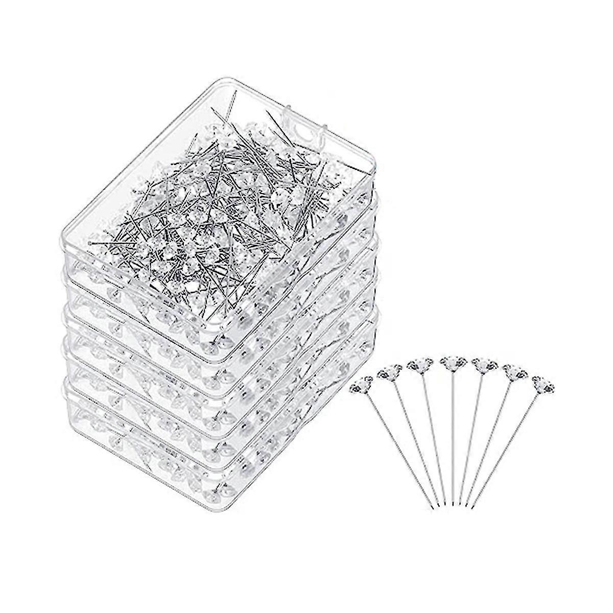1000 τεμάχια καρφίτσες μπουτονιέρας κορσάζ 1,5 ιντσών καρφίτσες μπουκέτου καρφίτσες λουλουδιών καρφίτσες με διαμάντια και στρας Crysta