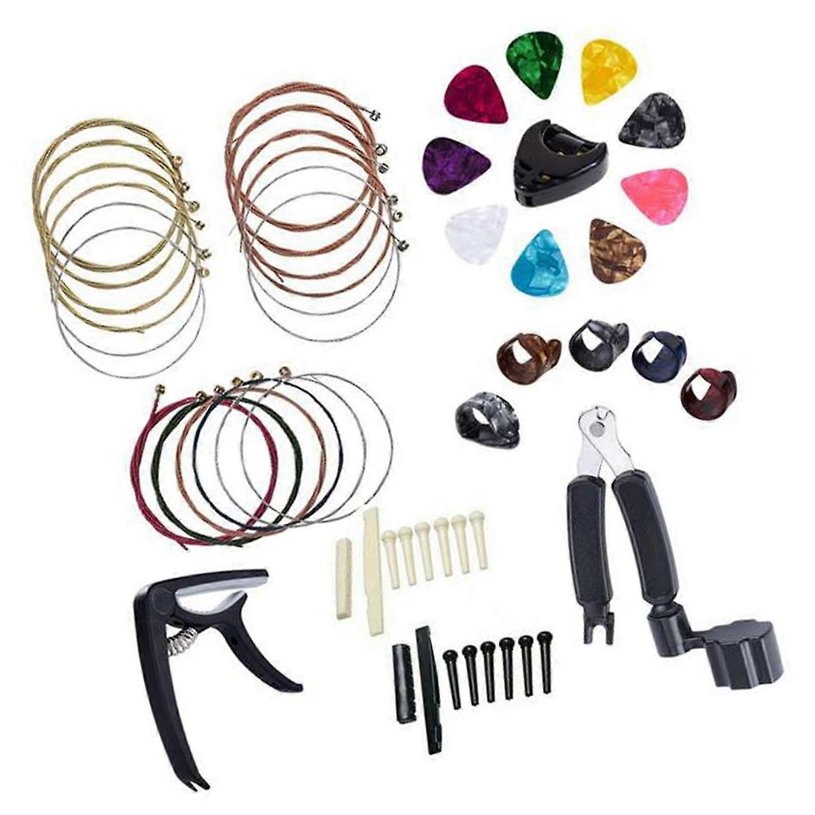 Guitar Repair Tool Capo Pick Saddle String Bridge Pin Instrument Accessory for Maintenance