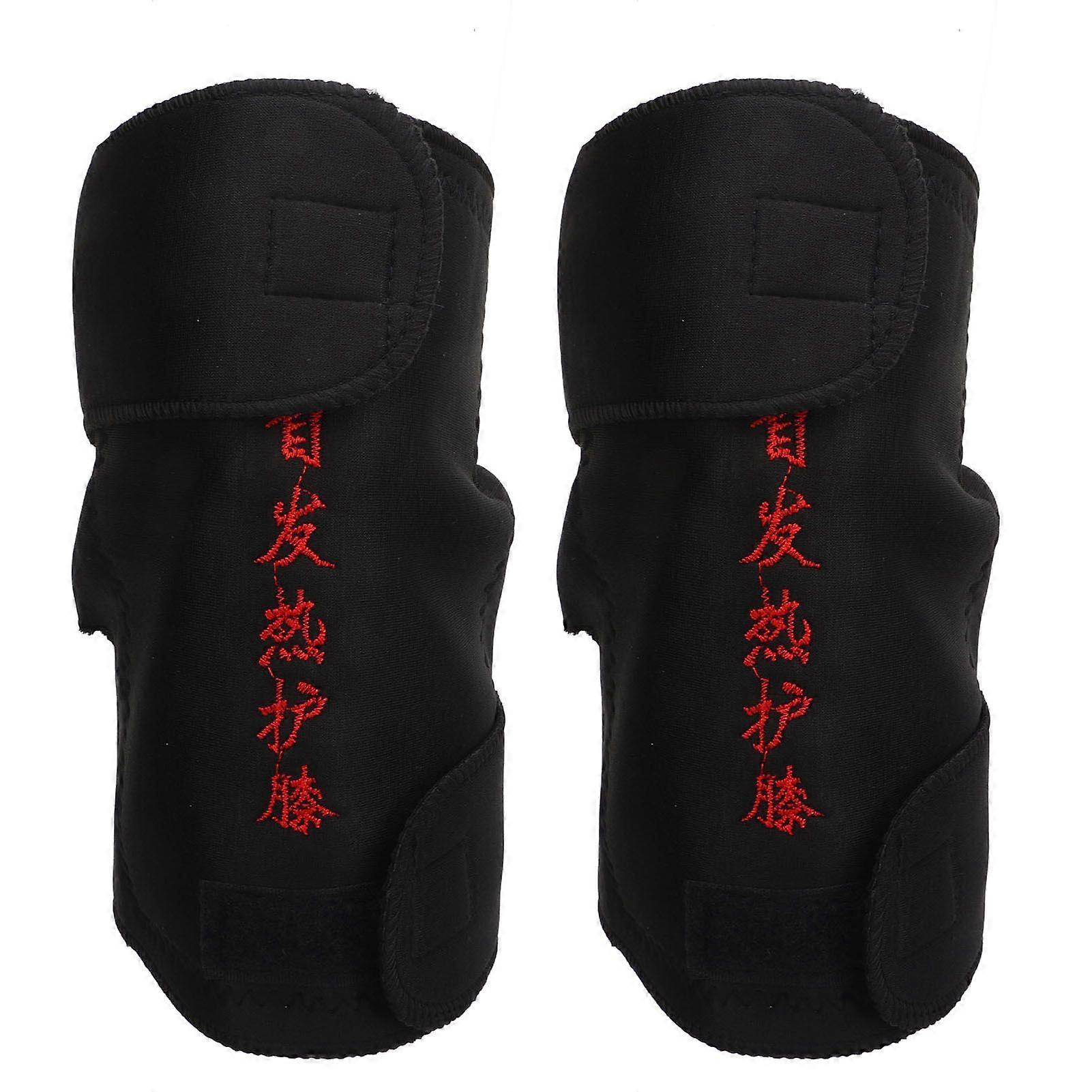 2pcs Heated Knee Brace Wraps Breathable Adjustable Keep Warm Magnet Heating Knee PadsSH