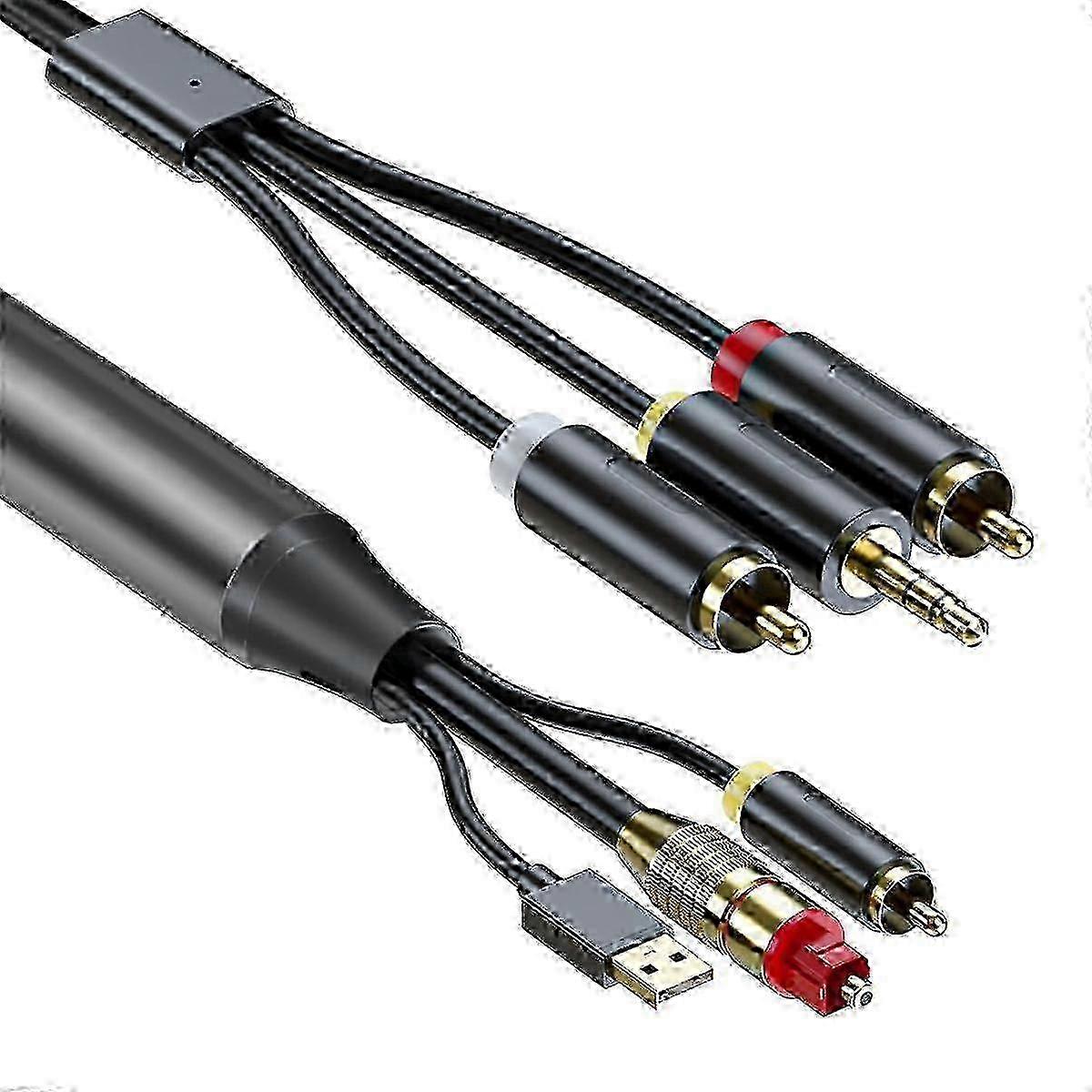 Digital to Analog Audio Conversion Cable, Digital SPDIF/Optical & Coaxial to Analog L/R RCA Audio C