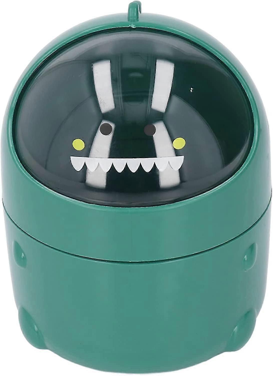 Skrivbordsavfallshink, avfallshink med lock för badrum (grön)