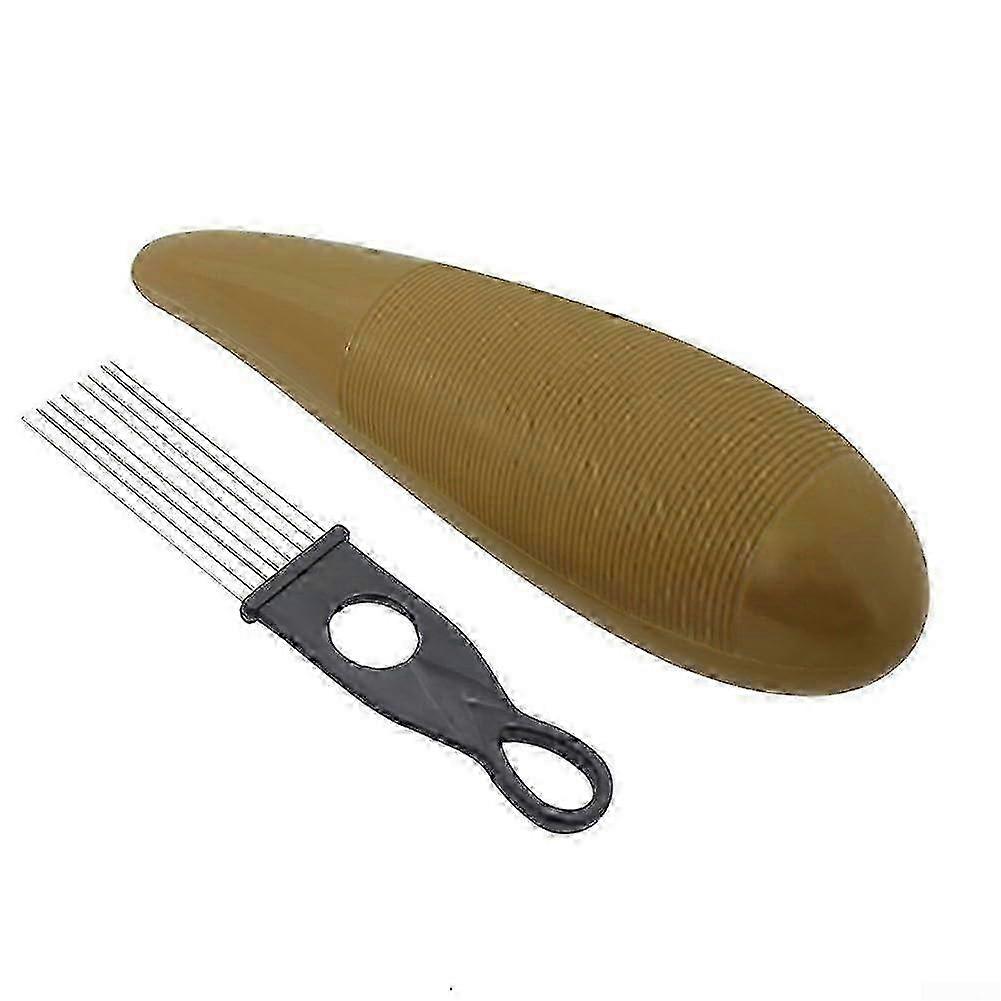 Musical Guiro Tool with  Spaced Grooves, Crafted from Strength ABS Material for Consistent Sound Production (A).