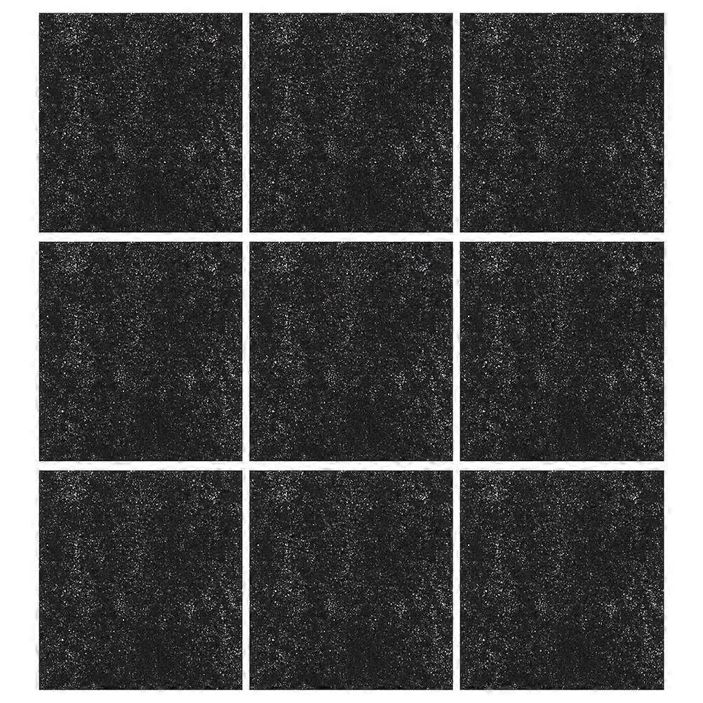 9pcs מסנני פחמן מופעלים תחליפים רפידות ארגזי חול לחתולים ומחבתות (שחור)