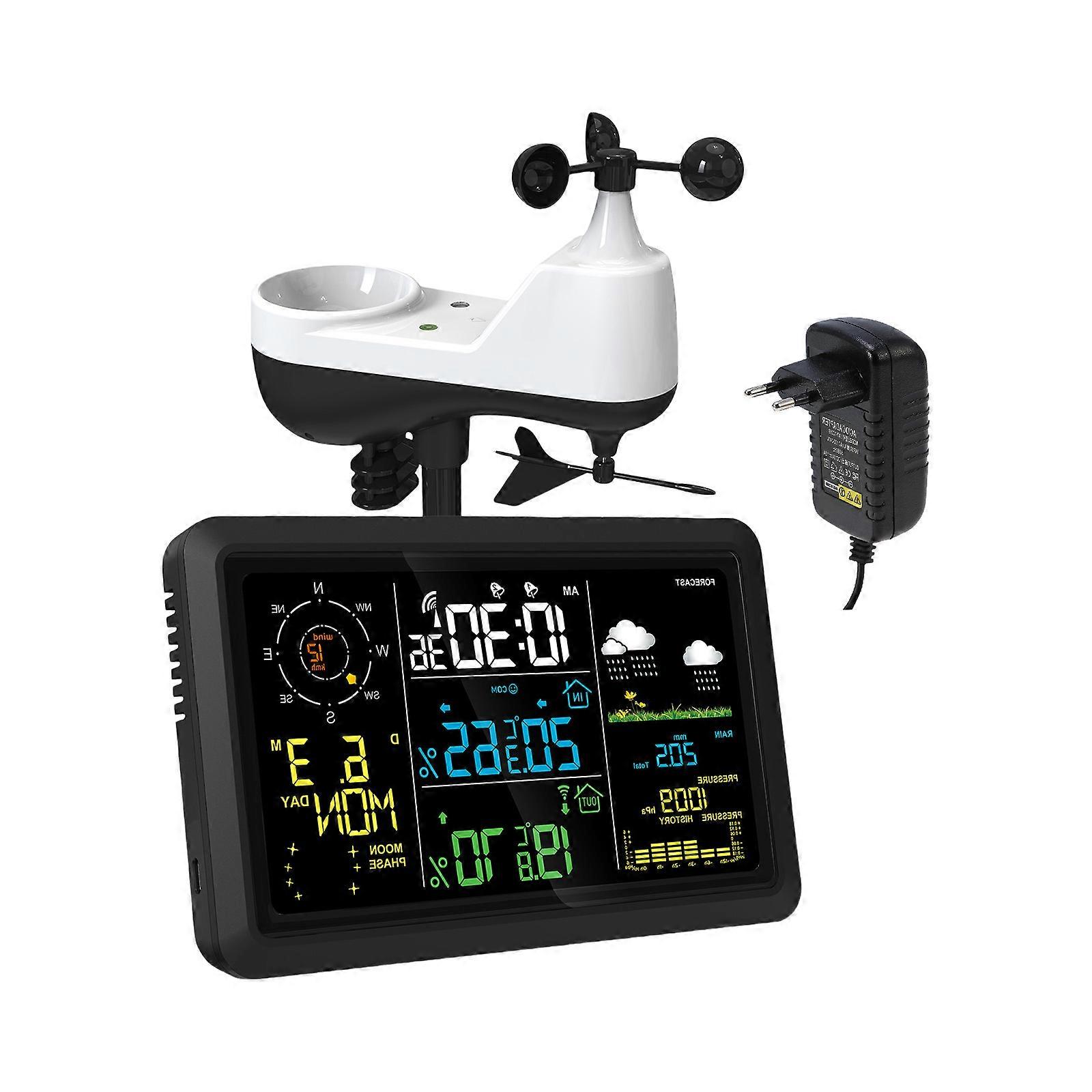 Multiple Parameters Weather Monitor With Color Screen Real Time Data Monitoring For Gardening Enthusiasts Easy Setups Multicolor