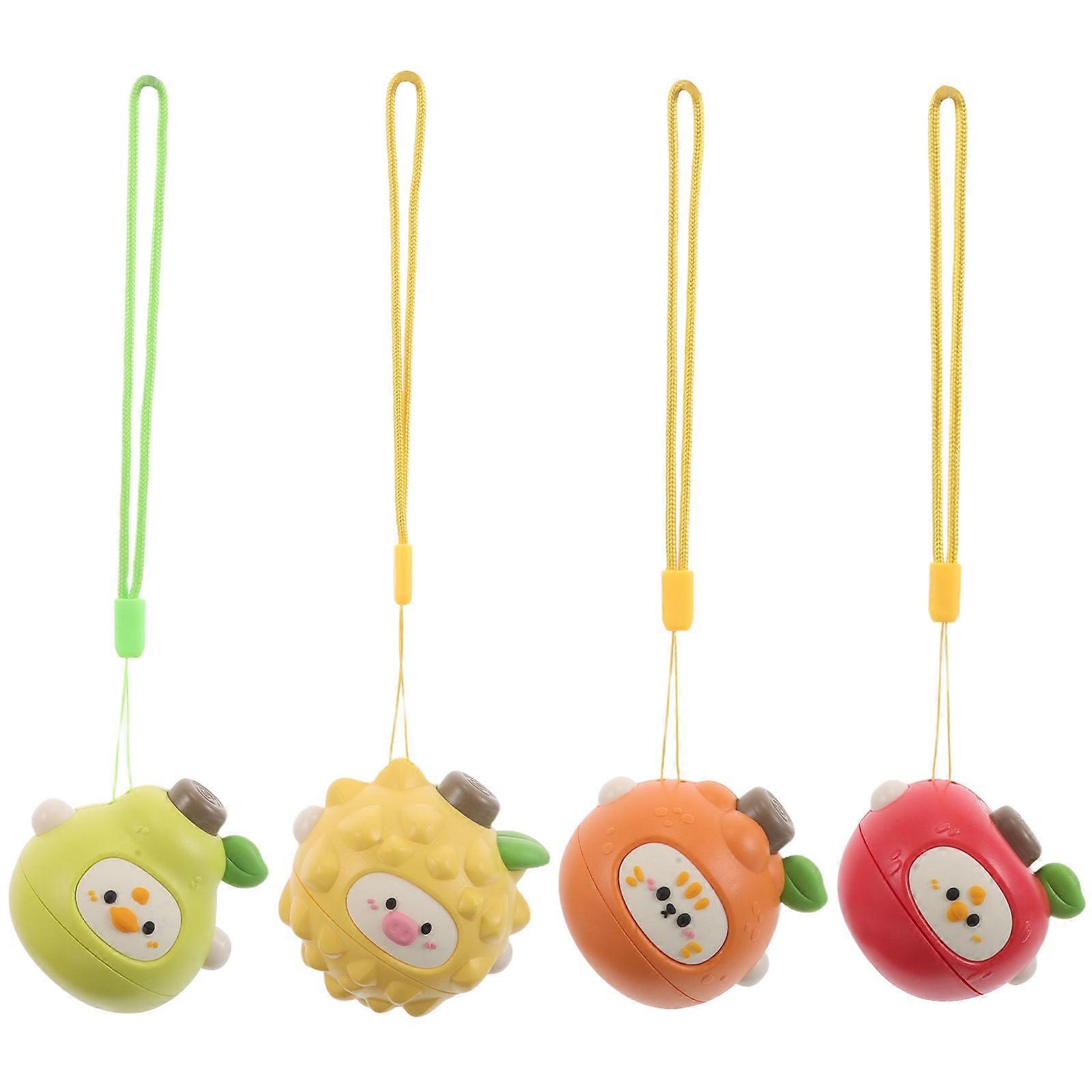 Fruits Spinning Tops Interactive Toy 4Pcs for Hand Eye Coordination and Play