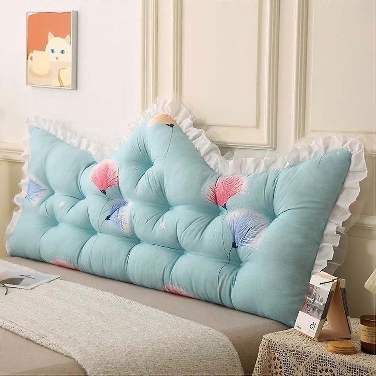Headboard Pillow with Removable Washable Cover for Reading and Sleeping, Fits 90200cm Beds