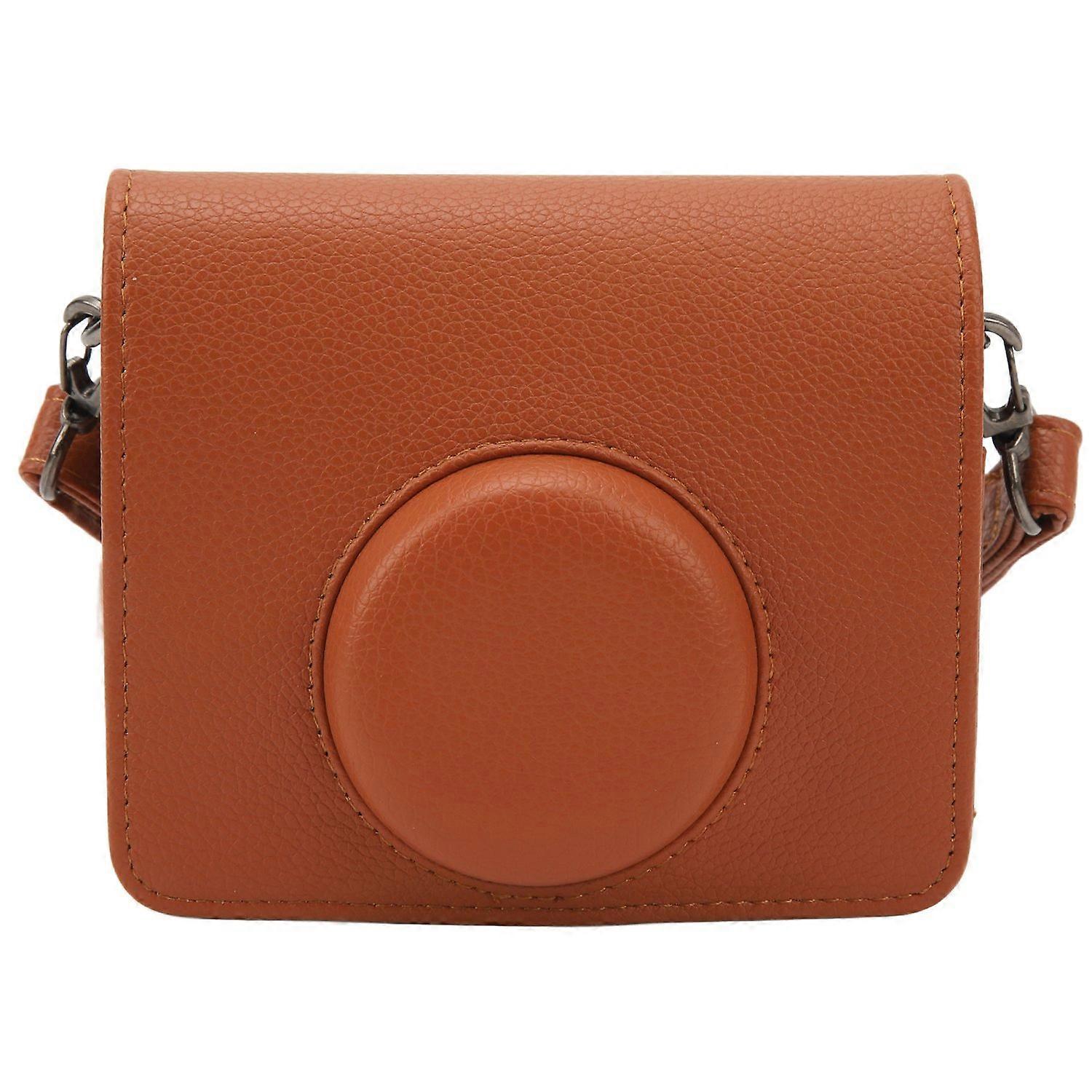 Instant Camera Bag Light Luxury Texture PU Compatible Camera Leather Case for Fujifilm Mini EVO Brow
