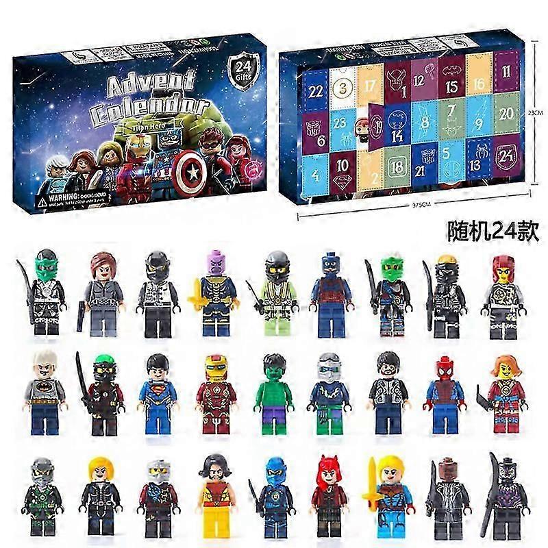 24pcs blind box Christmas advent calendar gift box Minecraft building block toys countdown small ornaments