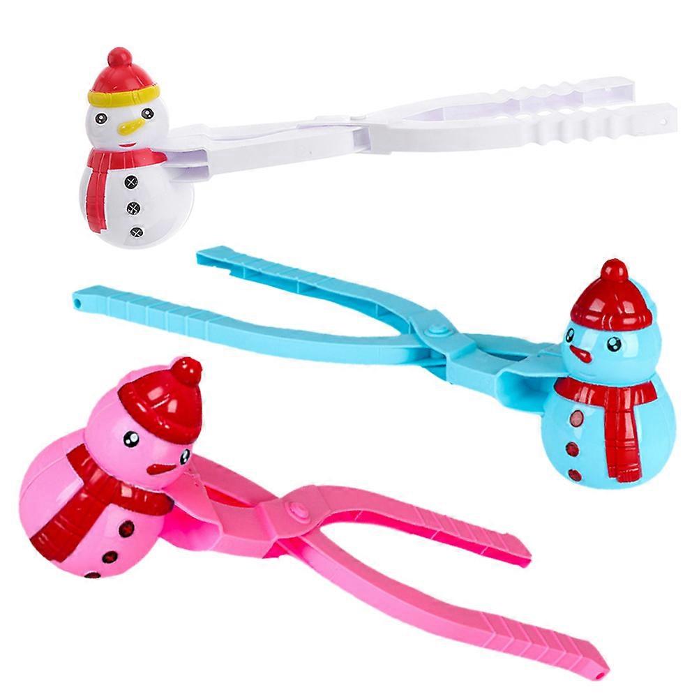 Creative Snowman Maker for Outdoor Use 3Pcs Plastic Clips