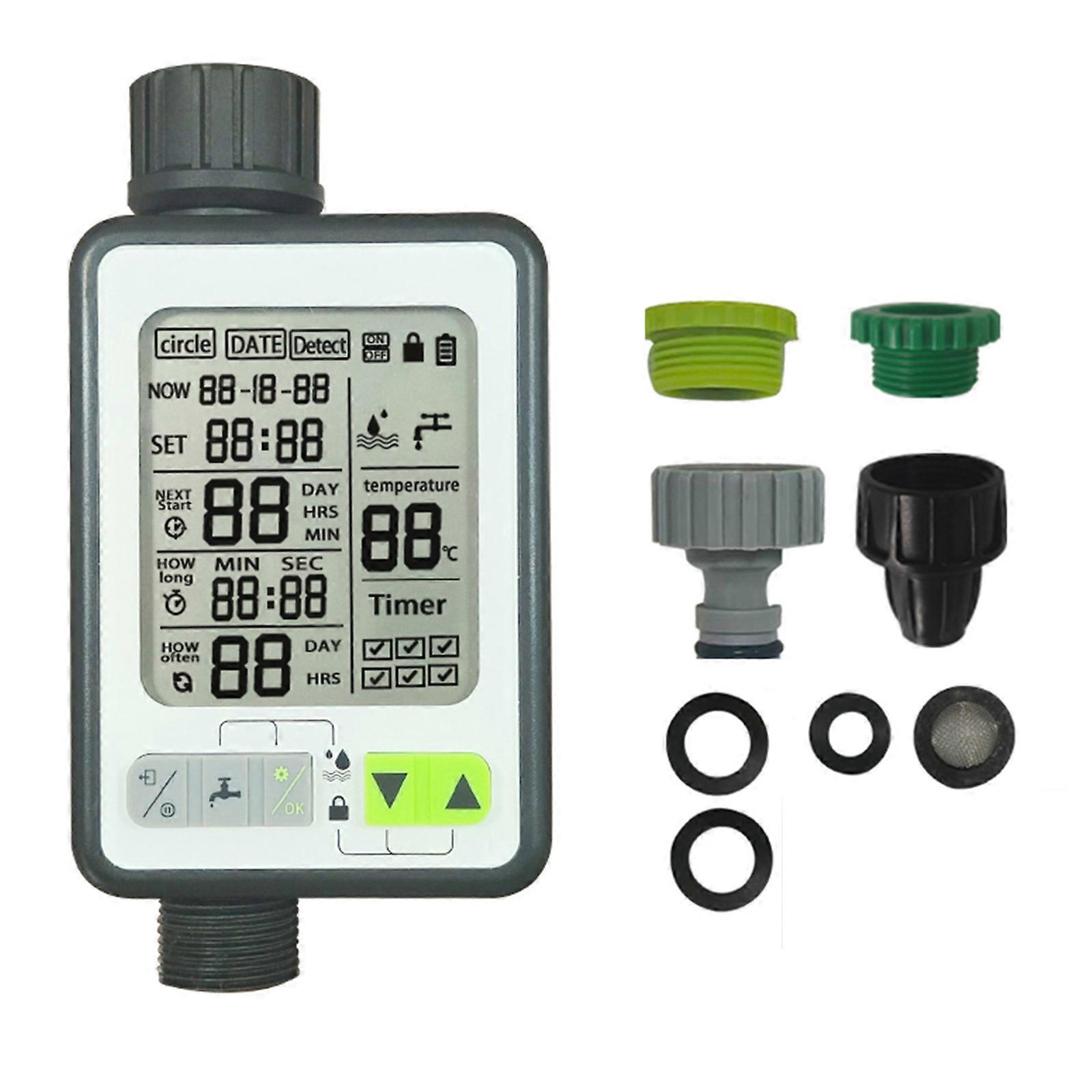 Water Timer 3/4inch Outputs Garden Water Timer Automatic Irrigation/LCD Screen/Easy to Operate Irrigation Controller Multicolor