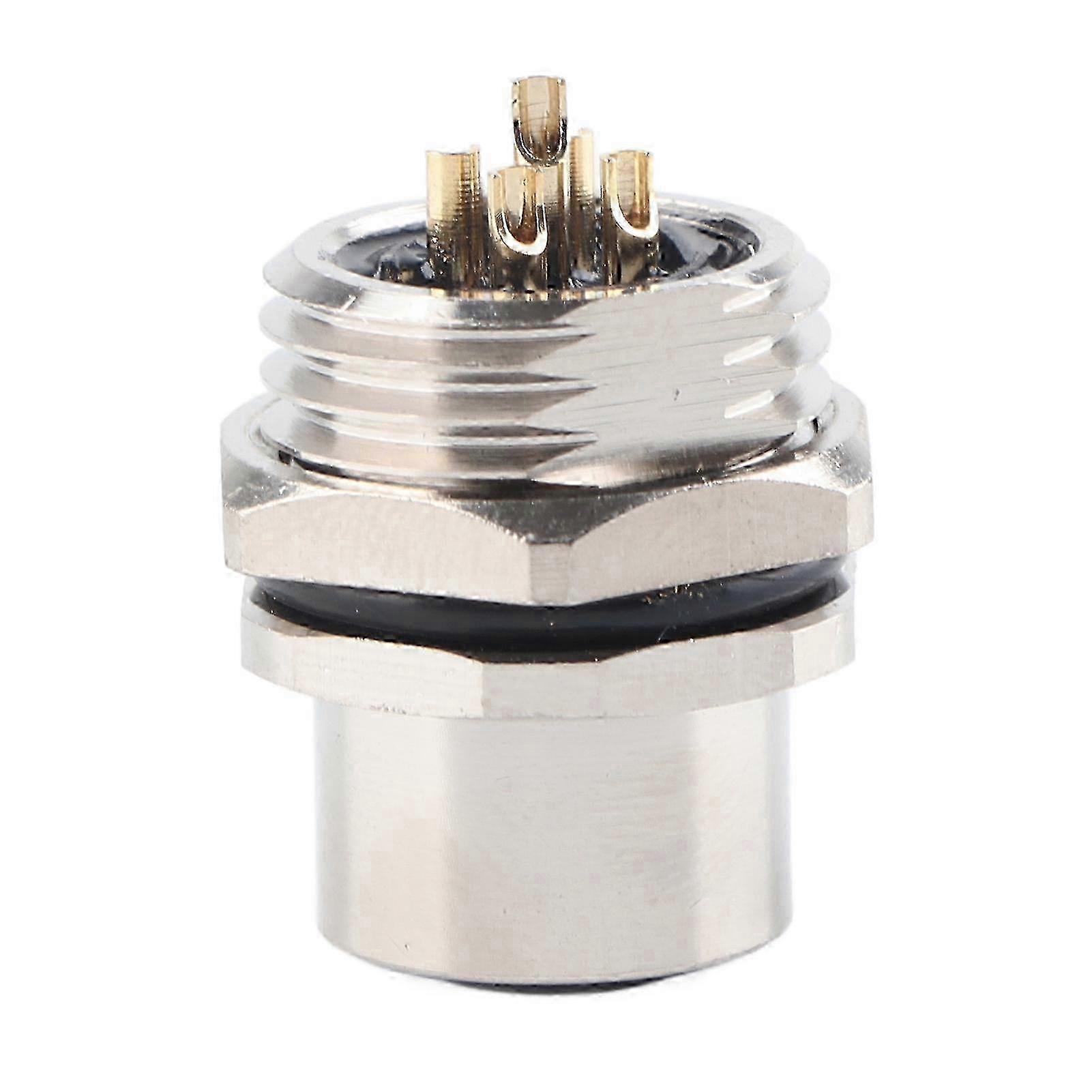 w M12?B?S5 Panel Mounted Socket M12 IP67 Waterproof Connector 5pin Plug Adapter