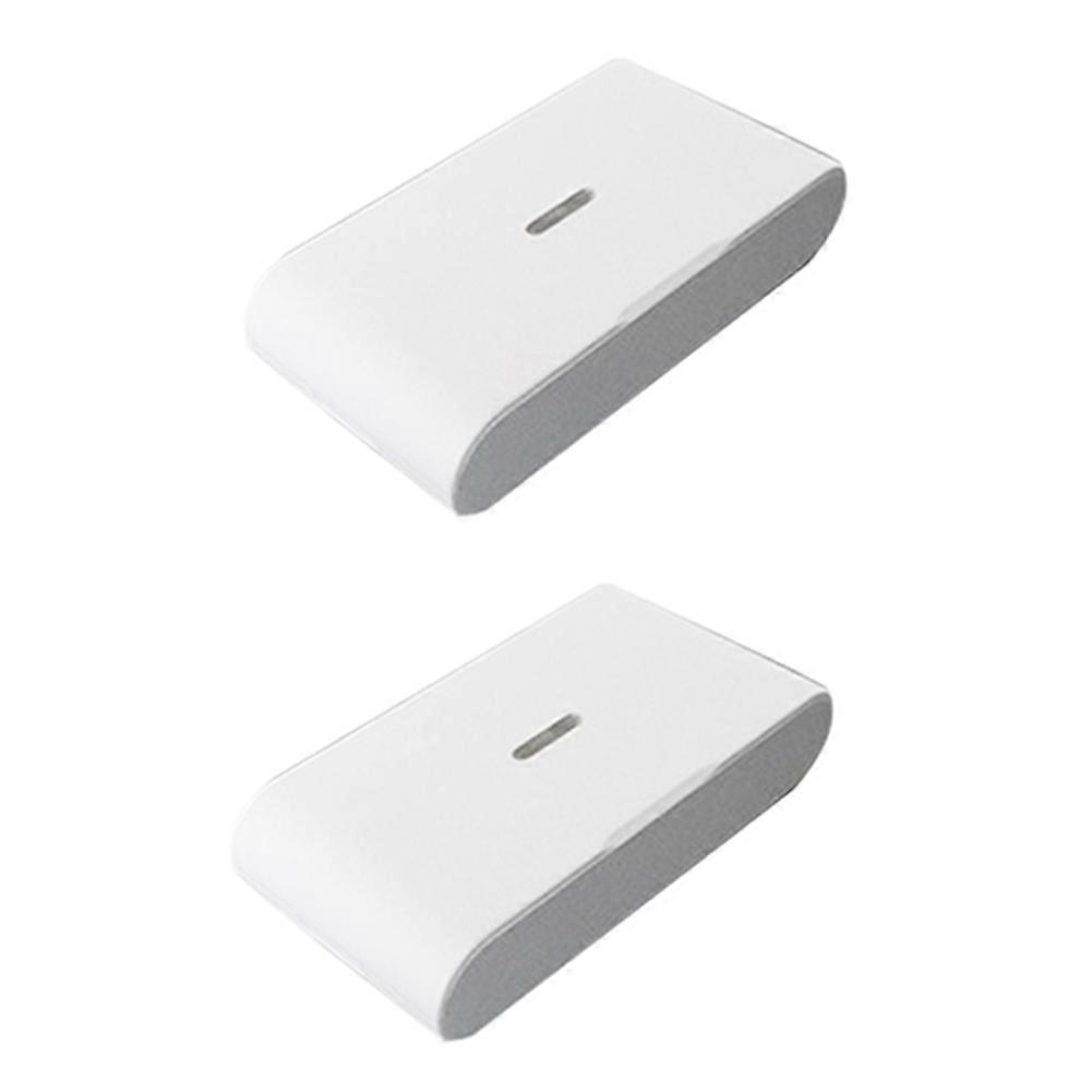 2pcs 433MHz Wireless Vibration Glass Break Detector, Adjustable Sensitivity, Compatible with Alarm Systems White