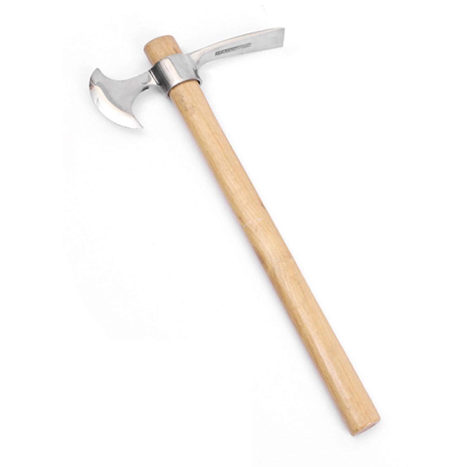 Double Headed Portable Pointed Pickaxe Sturdy Sharps Edge Digging Tool for Outdoor Camping