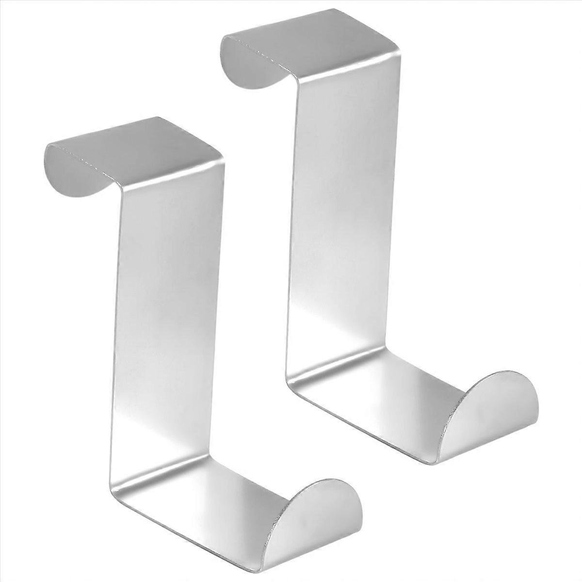 2PC Back Door Hook Stainless Steel Kitchen Cabinet Clothes Hanger