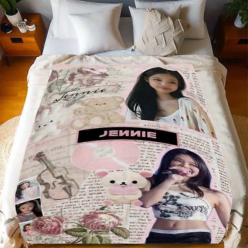 Vintage Style Collage Displaying the Multifaceted Charm of Star Jennie, Durable Wrinkle-Resistant Soft, Portable for Che-MNBVC167