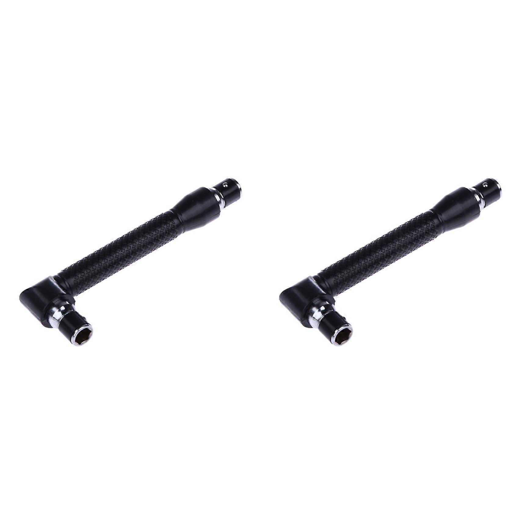 2X L-Shape Mini Double Head Socket Wrench Suitable for Routine Screwdriver Bits Utility Tool