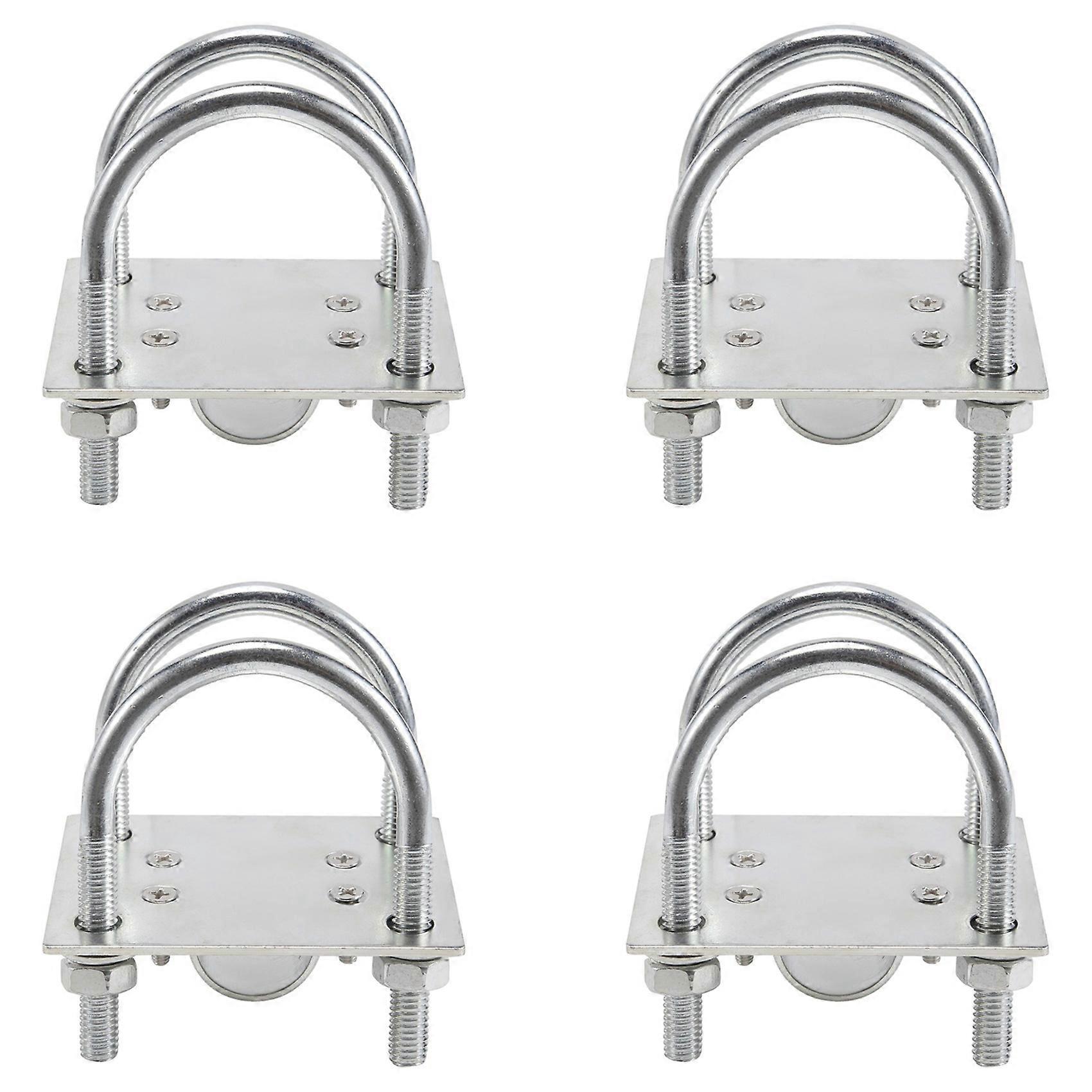4X Antenna Mast Clamp Bracket with U-Bolts Anti-Rust Clamp Panel Pipe Mounting Hardware for Outdoor LoRa Antenna Helium