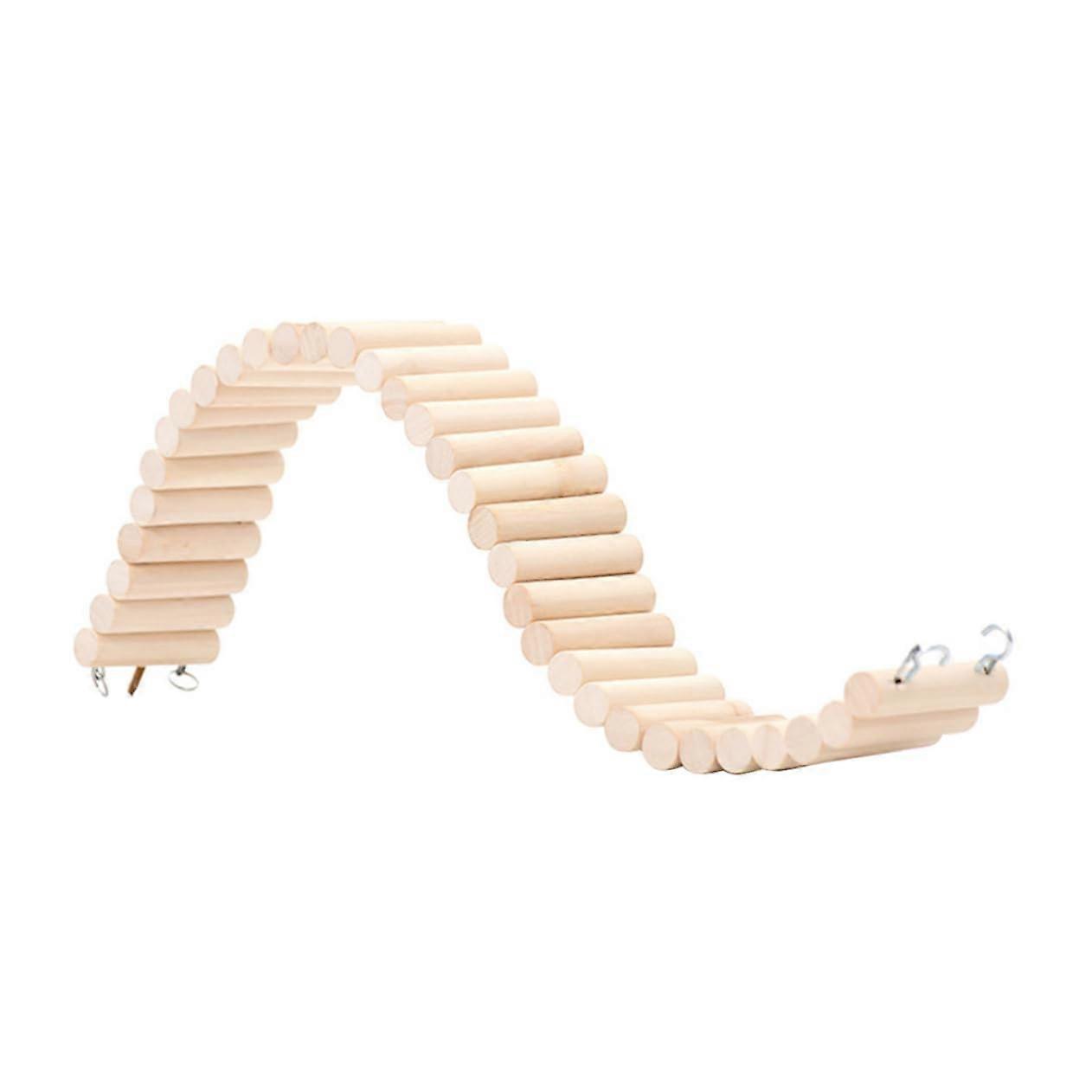 Wooden Bird Swing with Ladder and Perch for Hamsters and Small Pets Climbing Exercise