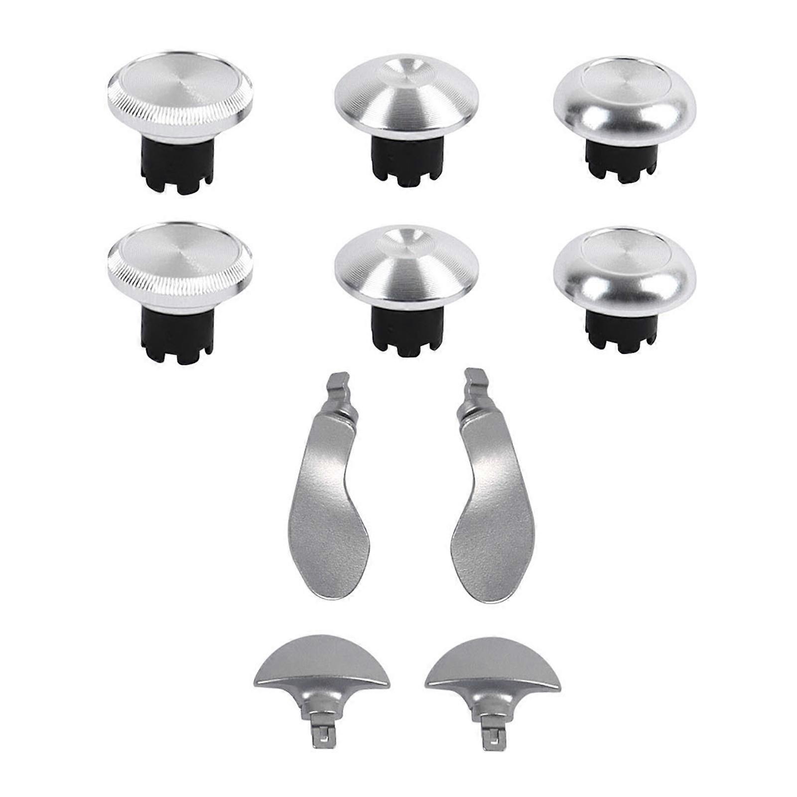 Gaming Accessories for Controller Metal Thumbsticks Back Paddles Game Controller Triggers Buttons and Analog Joystick  Silver