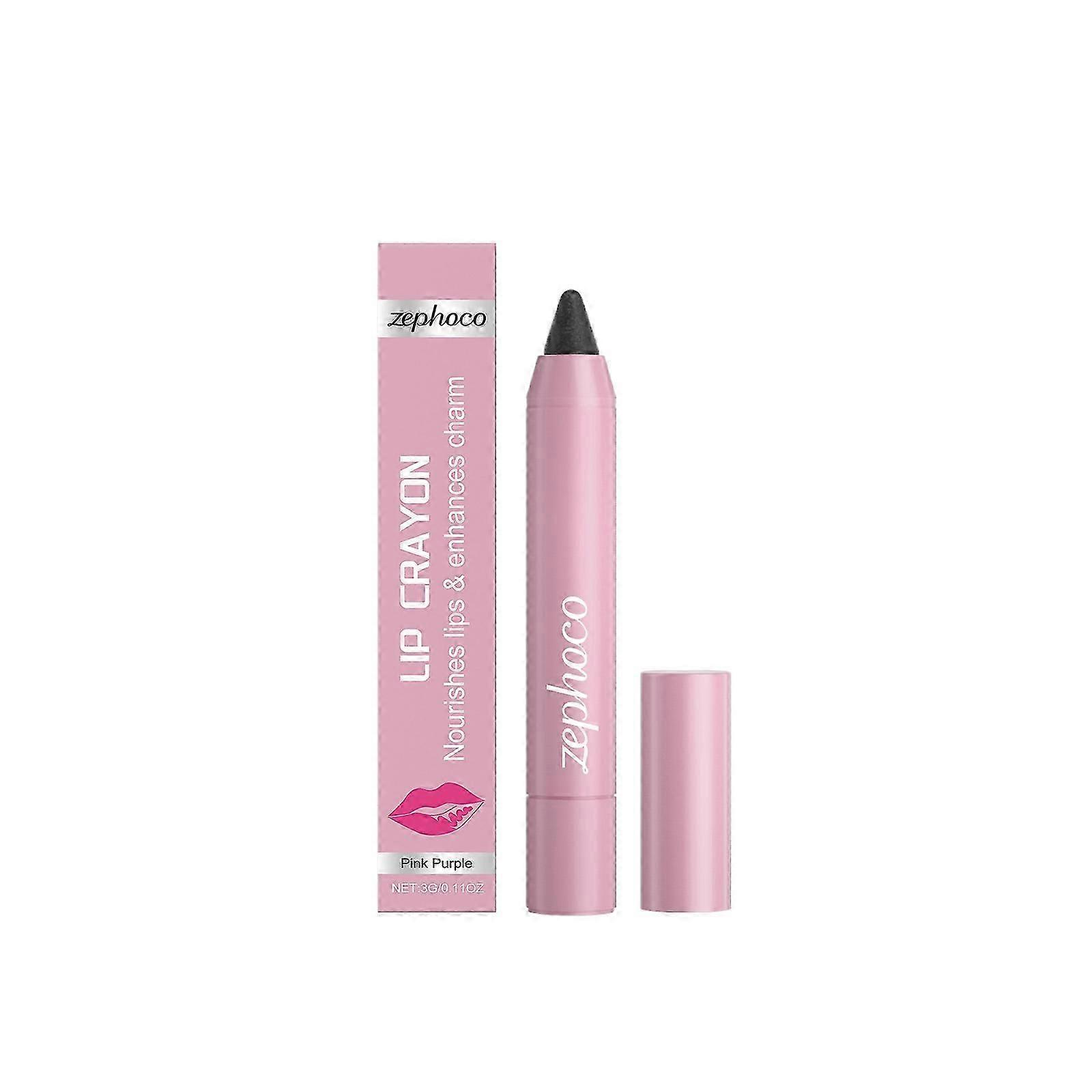 Zephoco Makeup Velvet Lip Stick (Pink Purple) Matte Natural Light Color Rendering No Stain On Cup Does Not Fade