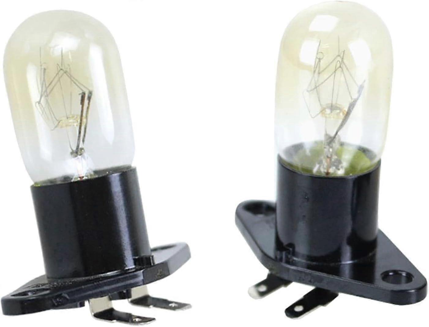 Microwave Oven LED Bulb 2Pin 230V 20W Energy Saving  Temp Replacement, 2 Pack