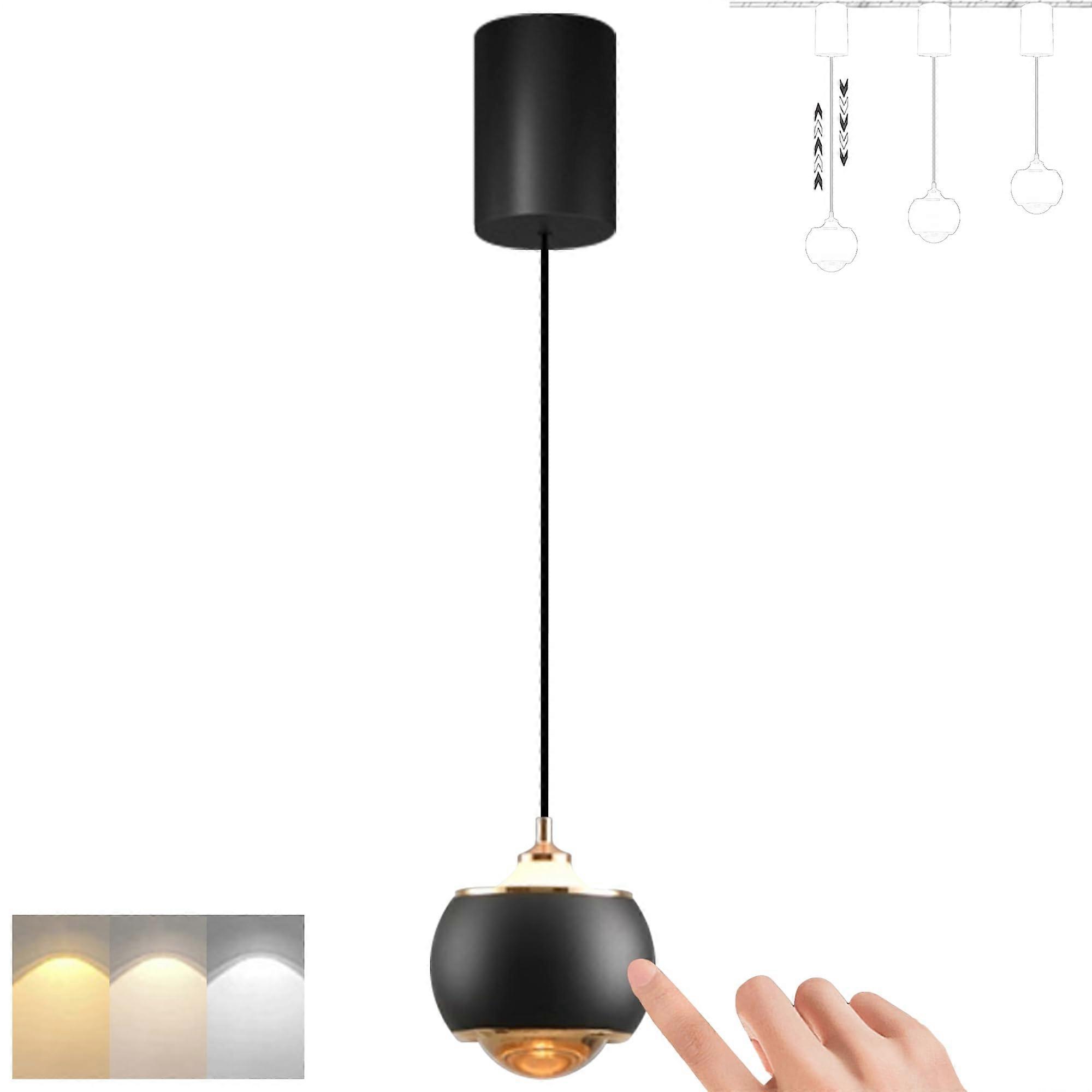 LED Pendant Light with Touch Control Dimming, Adjustable Height, 12W Energy Saving for Kitchen Island