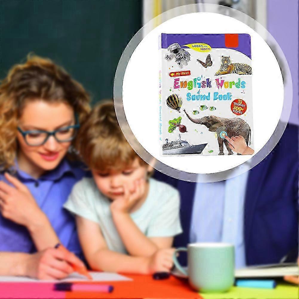 Interactive English Learning Book For Toddlers 300+ Words 13 Themes Fun Word Game for Kids To Learn