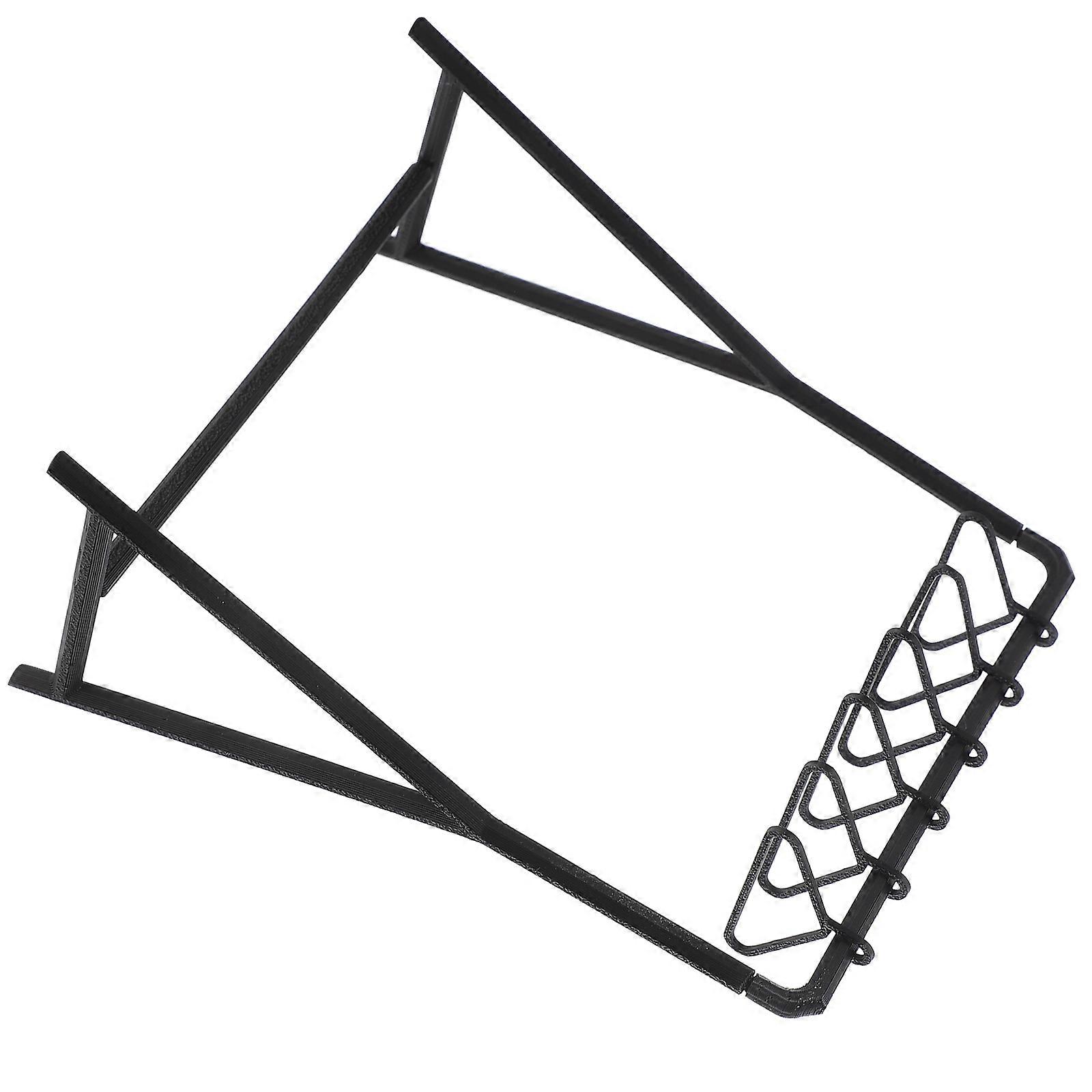 Mini Doll Clothes Hanger Rack for Decoration 1Set Black Plastic Accessory