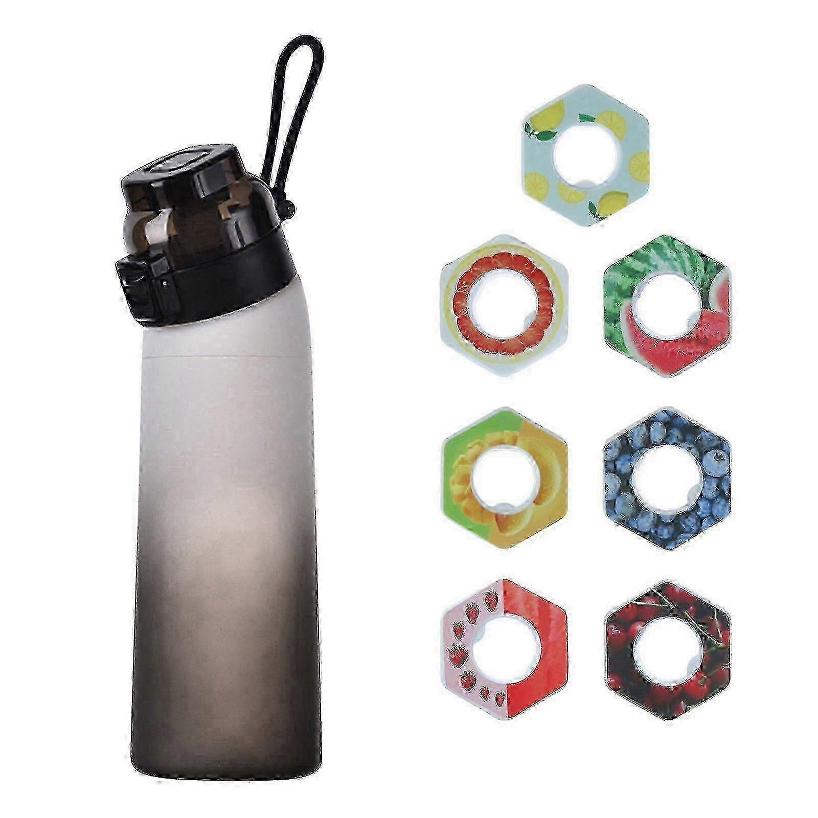 Butelka na wodę Air Water o pojemności 700 ml z 7 kapsułkami o smaku owocowym