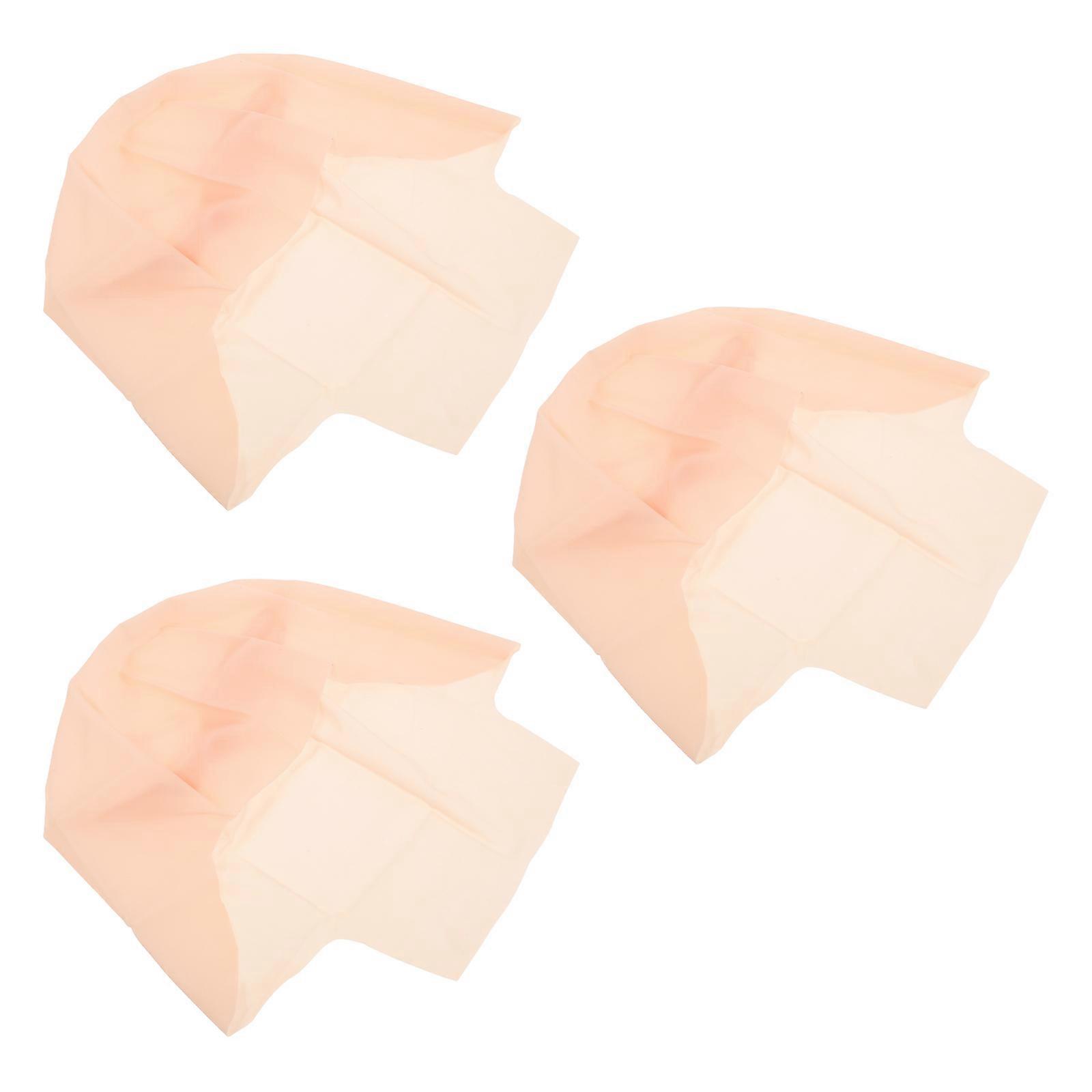 Halloween Bald Cap Latex Realistic Bald Caps for Adults 3Pcs Set